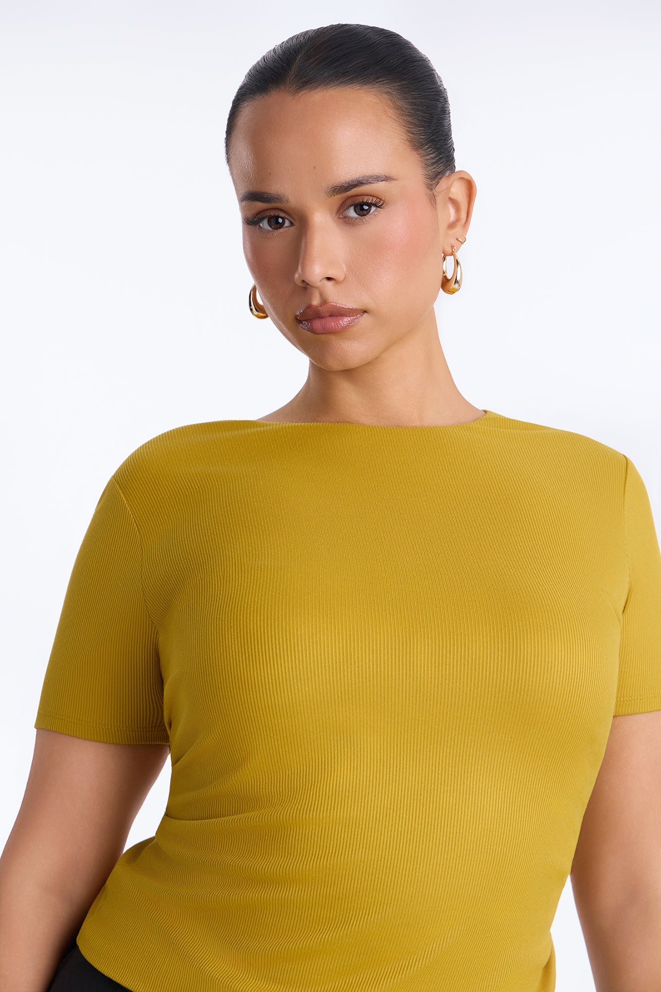 Chloe Crew Neck Short Sleeve Tee - Honey image 4