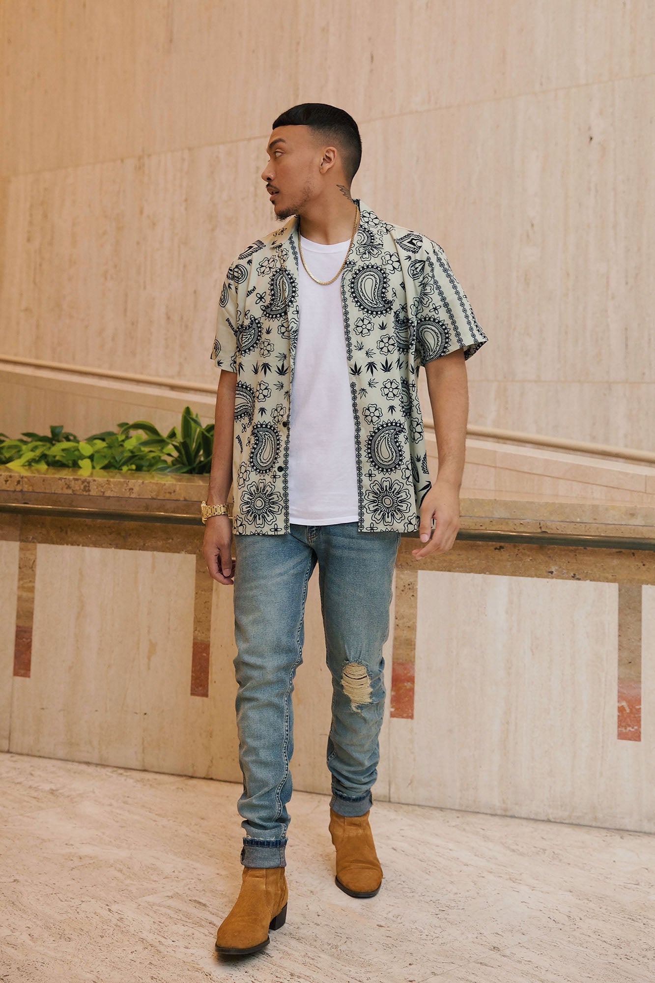 Take No L's Skinny Jean - Vintage Blue Wash image 7