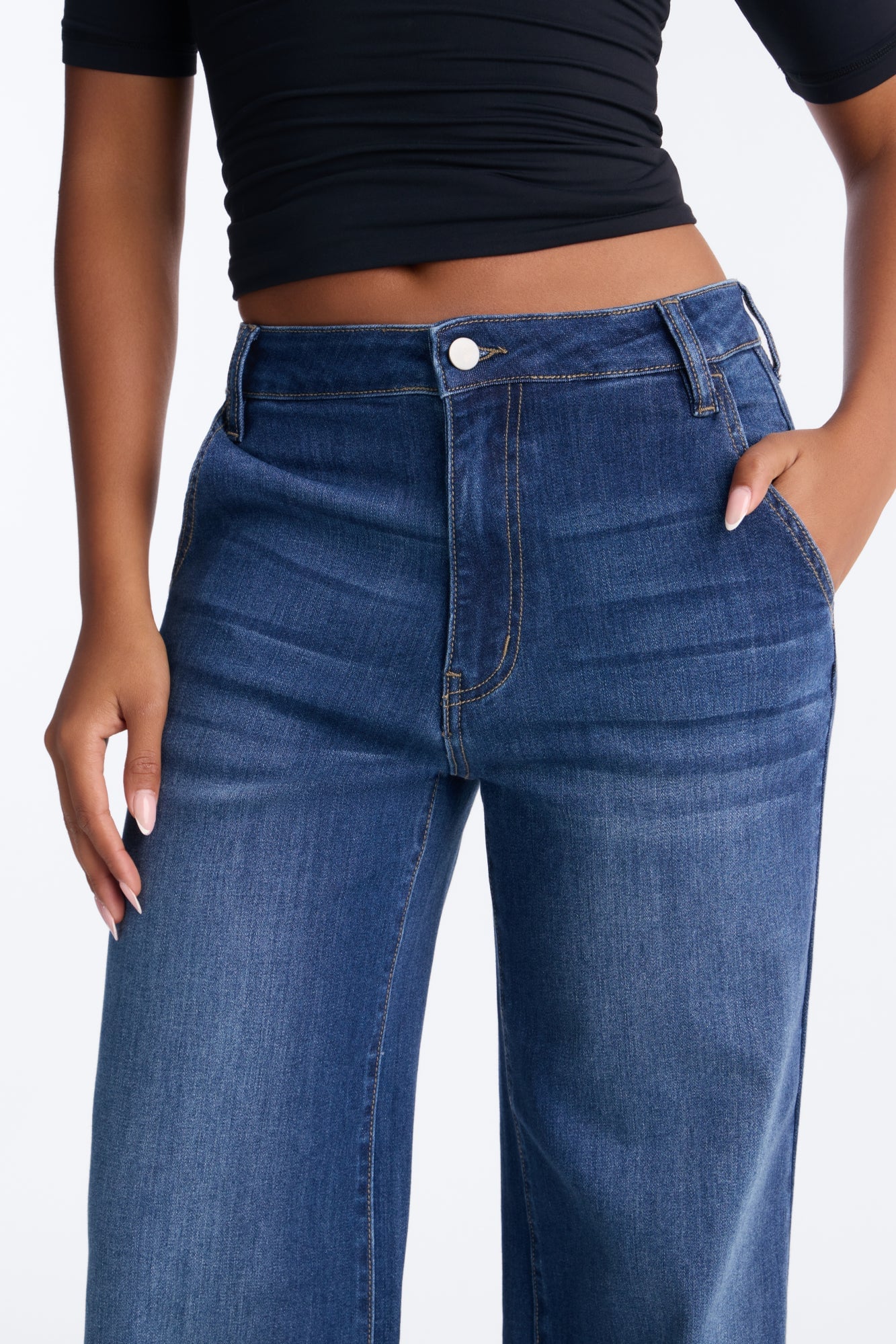 Petite Margot Stretch Trouser Jeans - Dark Wash image 3