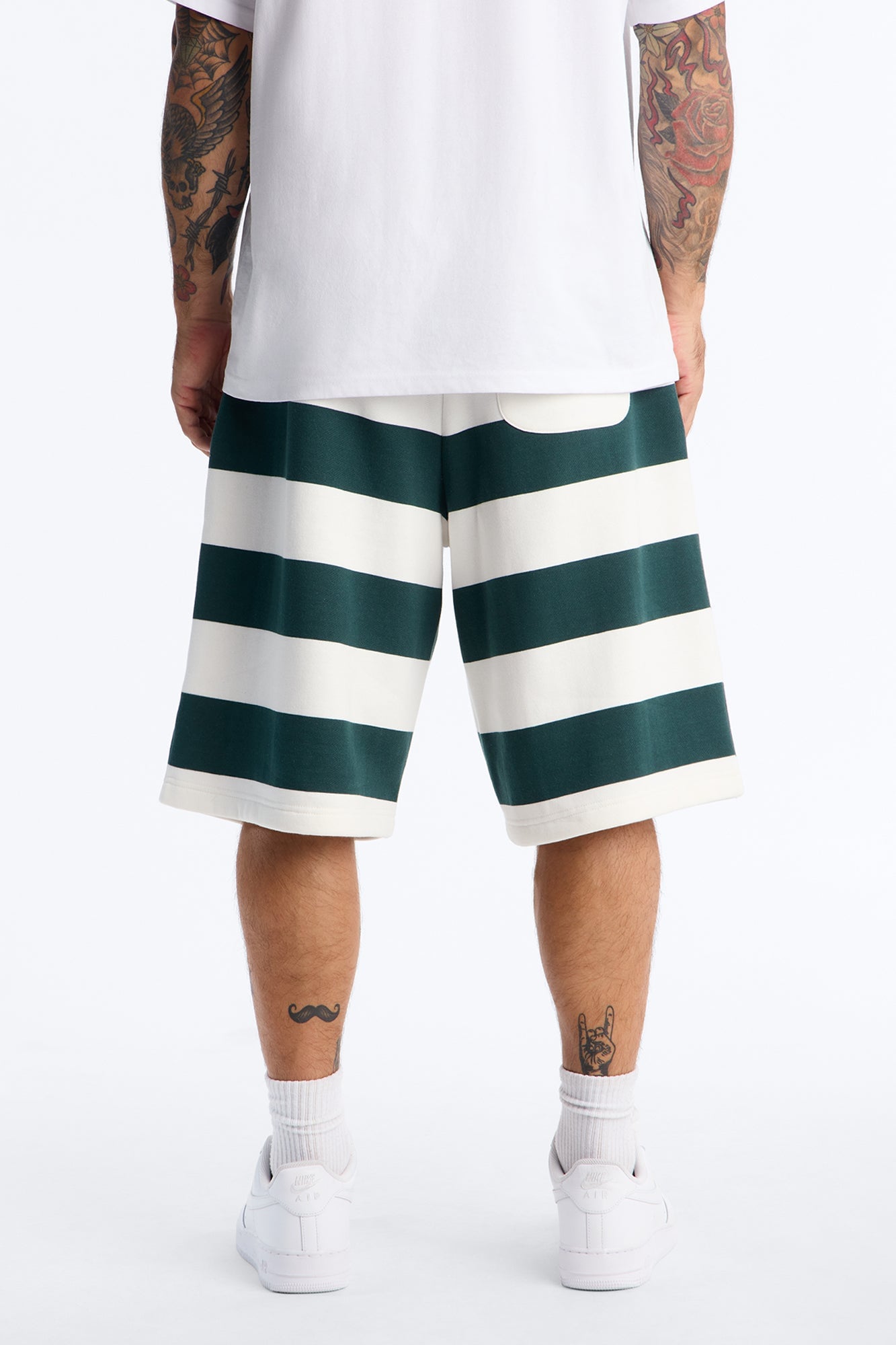Racing Society Stripe Sweatshort - Green/combo image 10