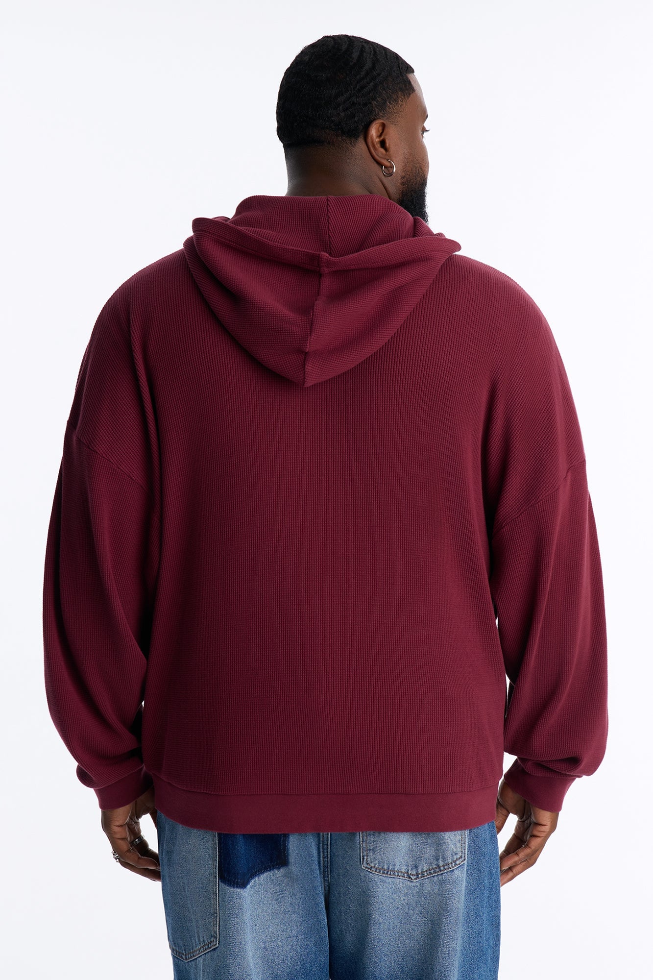 Modern Wash Zip Up Hoodie - Burgundy image 4