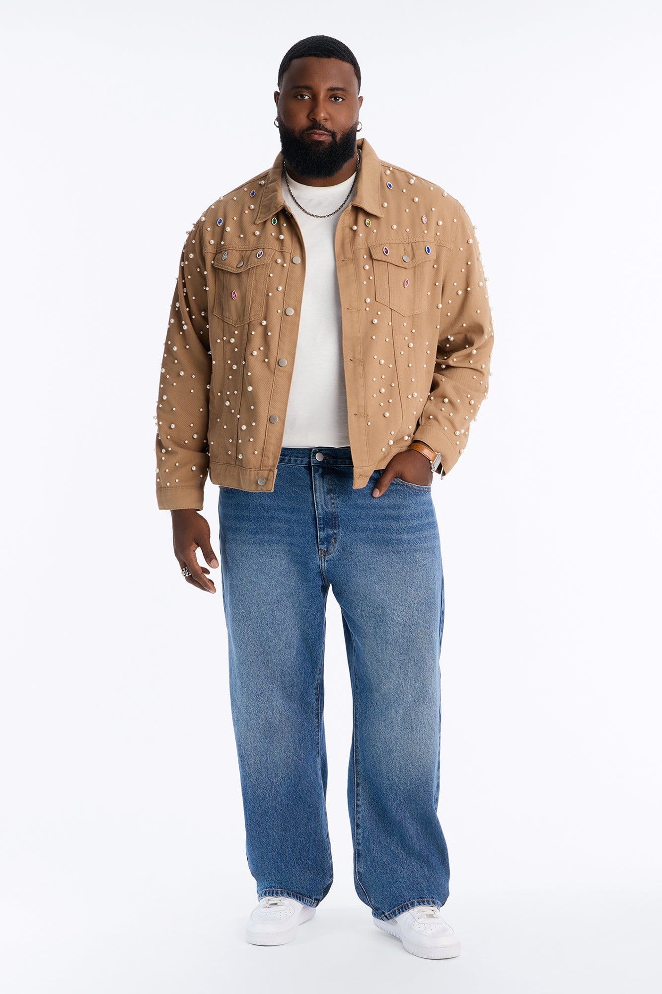 All Over Hardware Work Jacket - Khaki image 2