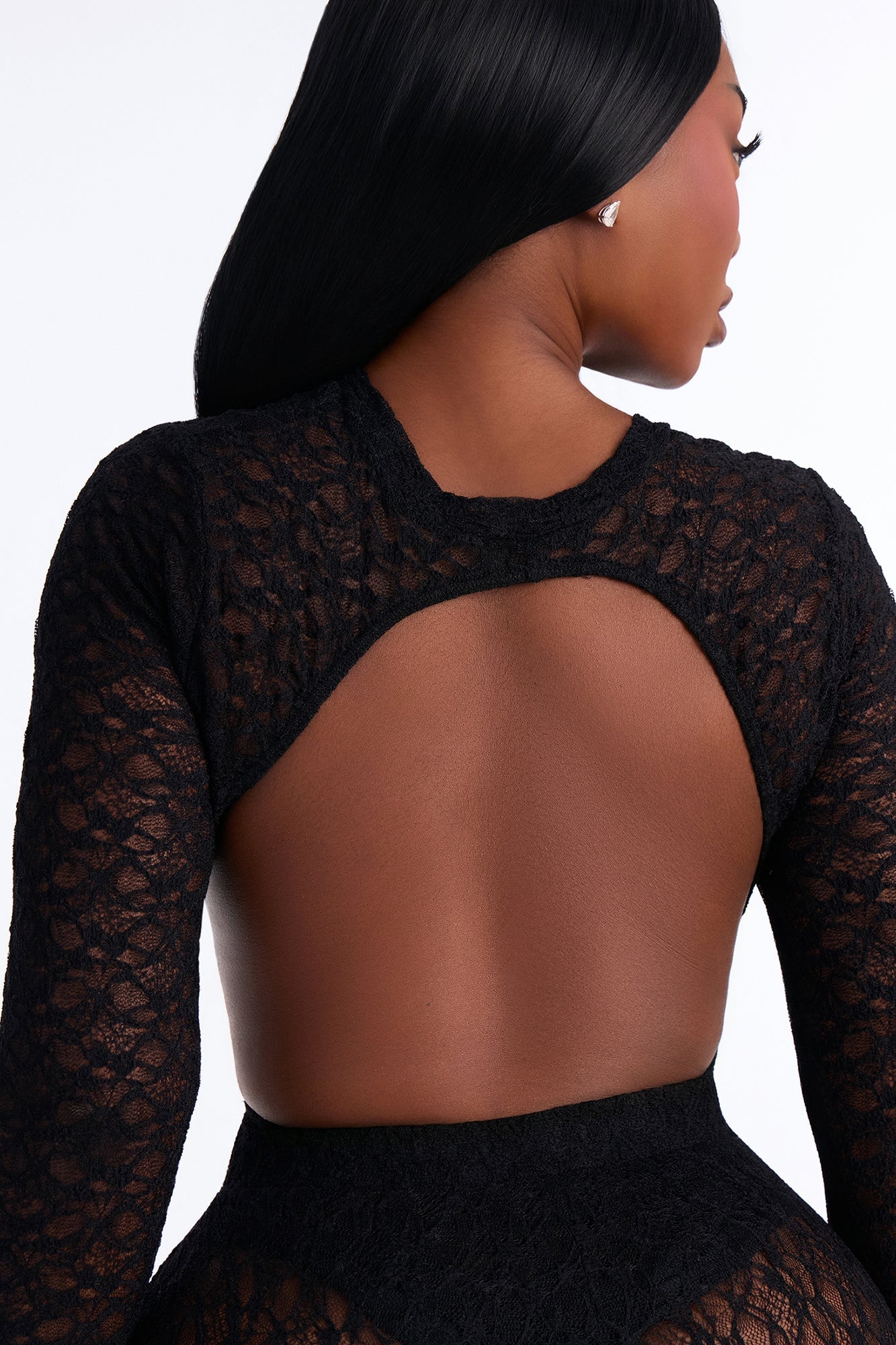 Fernanda Lace Bodysuit Pant Set - Black image 5