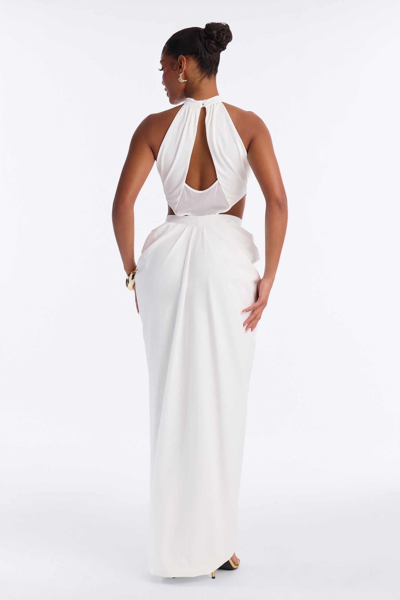 Never Be Tamed Cut Out Maxi Dress - Ivory image 3