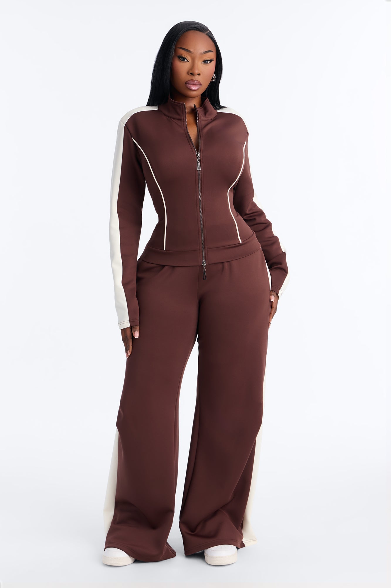 All In One Track Pant Set - Chocolate image 1