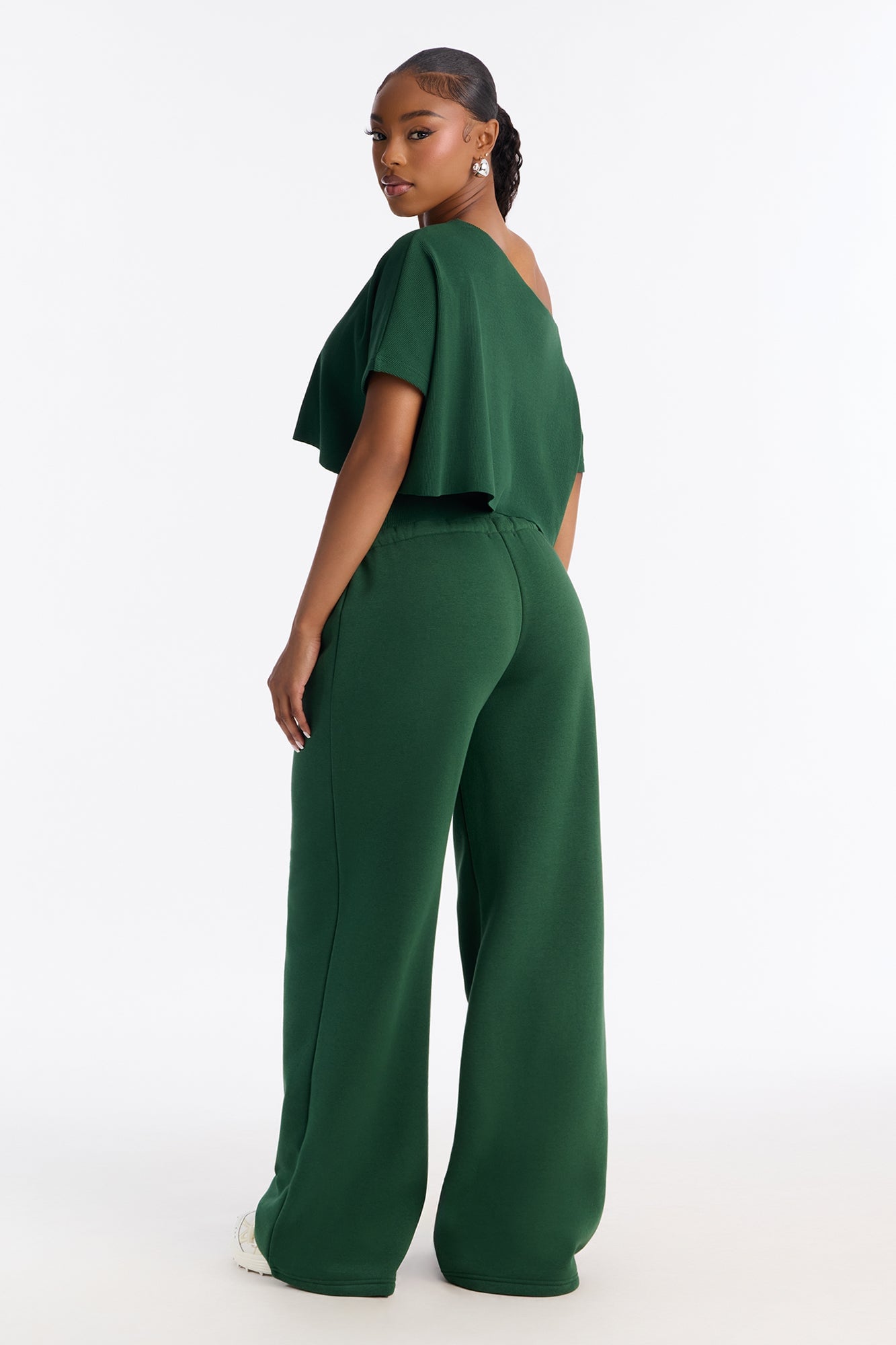 Mila Off Shoulder Top And Sweatpant Set - Hunter image 8