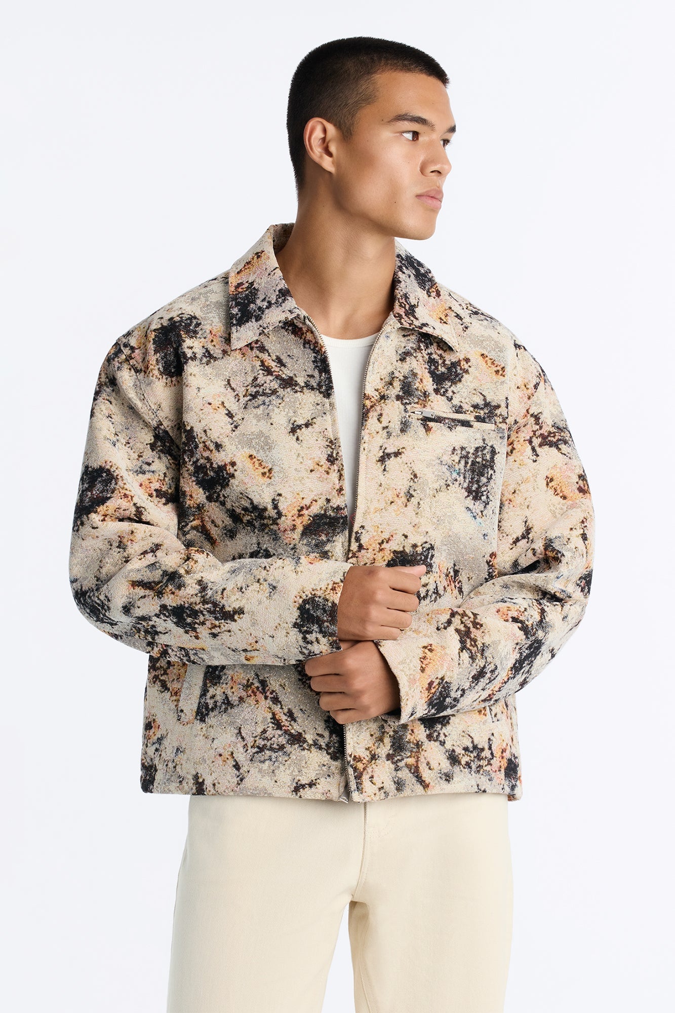 Savannah Tapestry Work Jacket - Brown/combo image 5