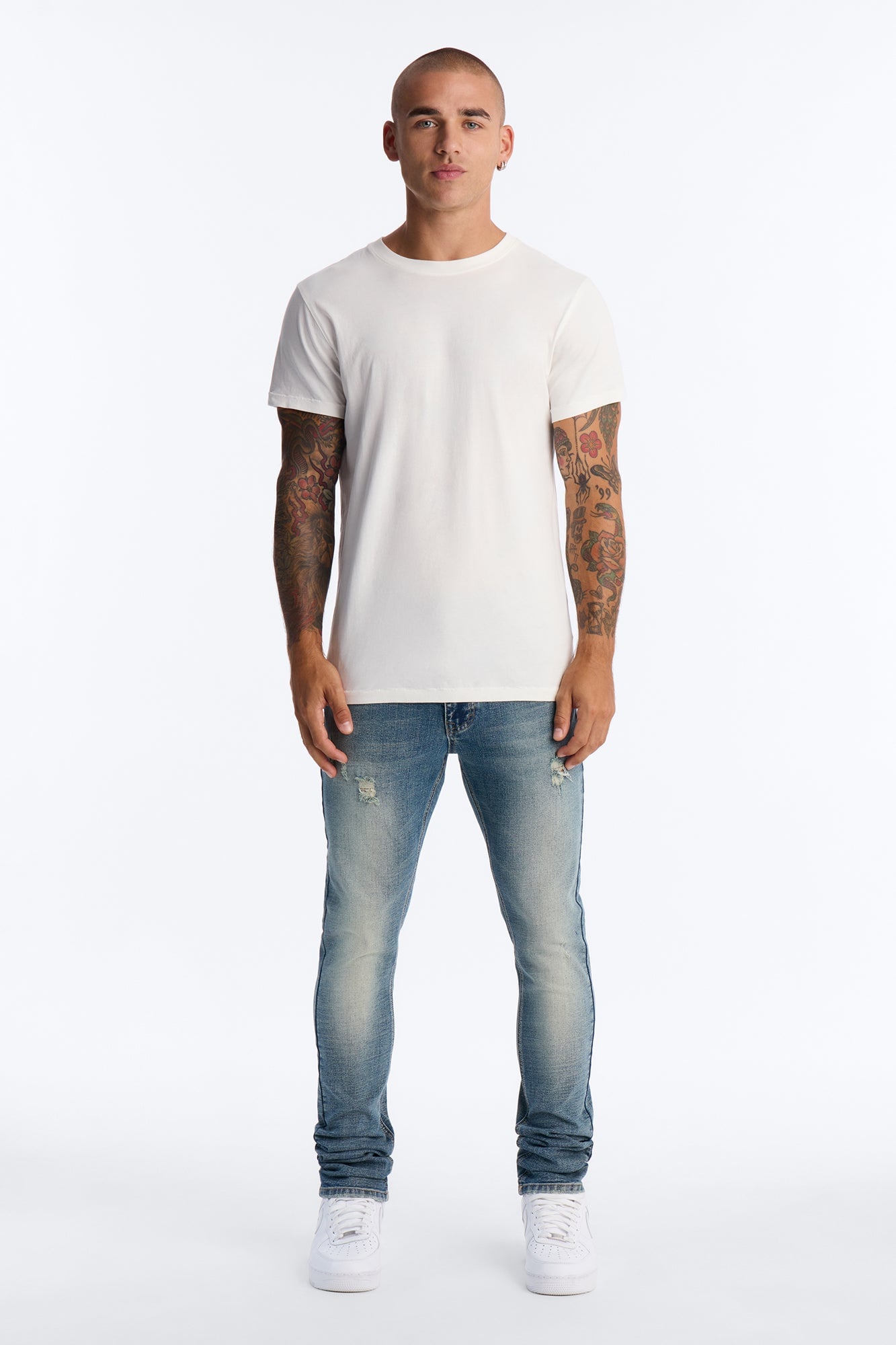 Stacked Skinny Matador Jean - VintageBlueWash image 5