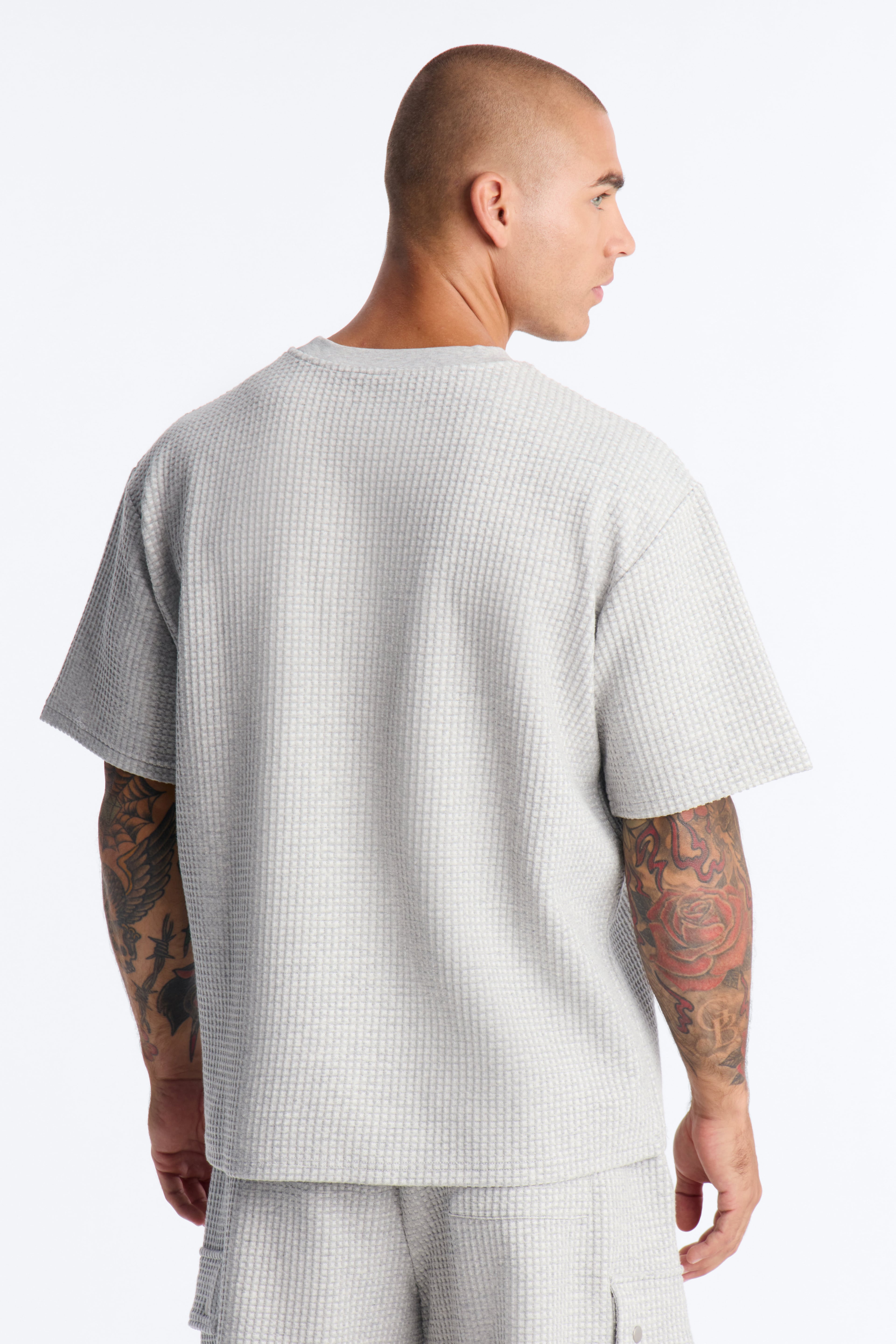 Relaxed Waffle Short Sleeve Tee - Grey image 7
