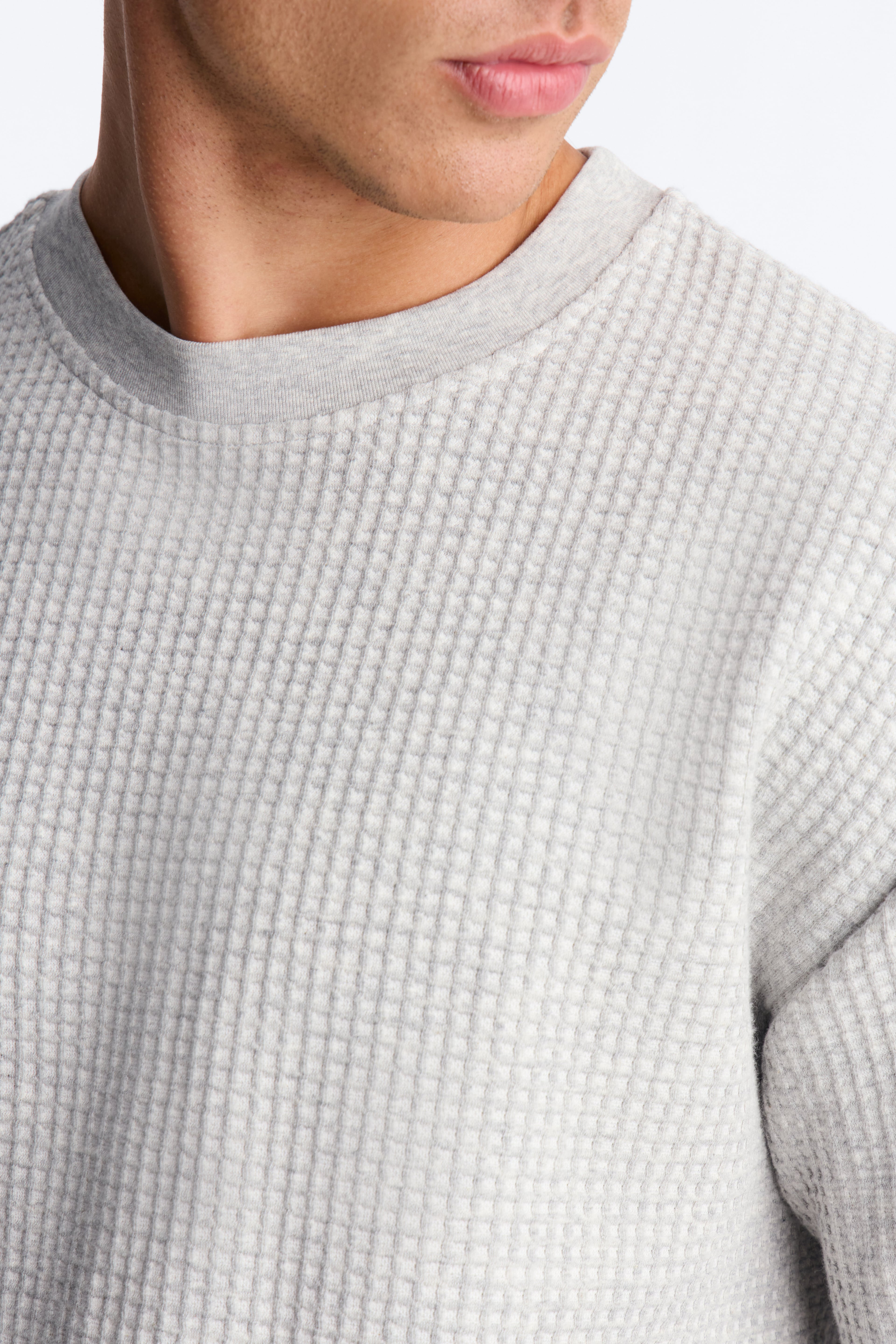 Relaxed Waffle Short Sleeve Tee - Grey image 8