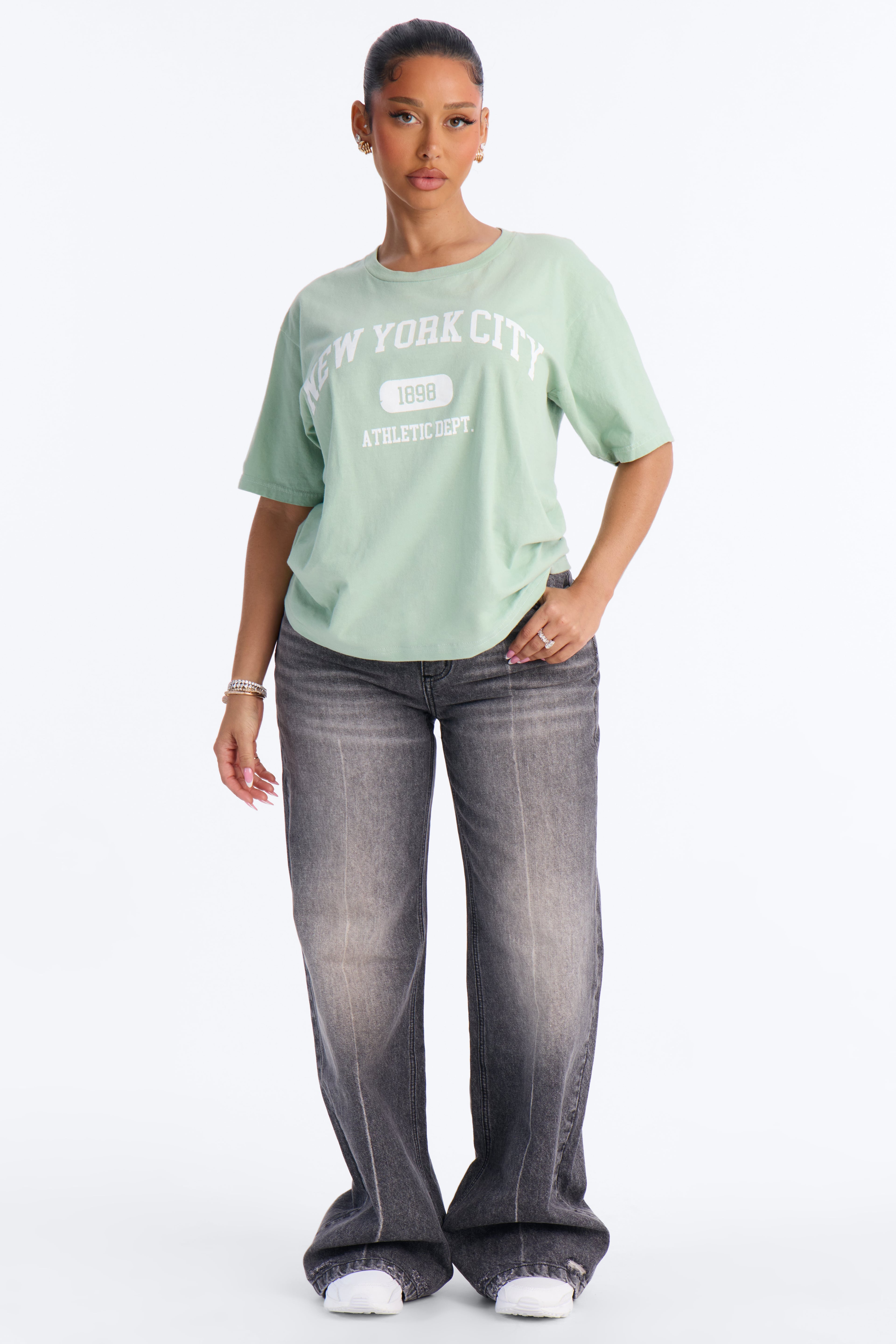 NYC 1898 Classic Washed T-Shirt - Sage image 6