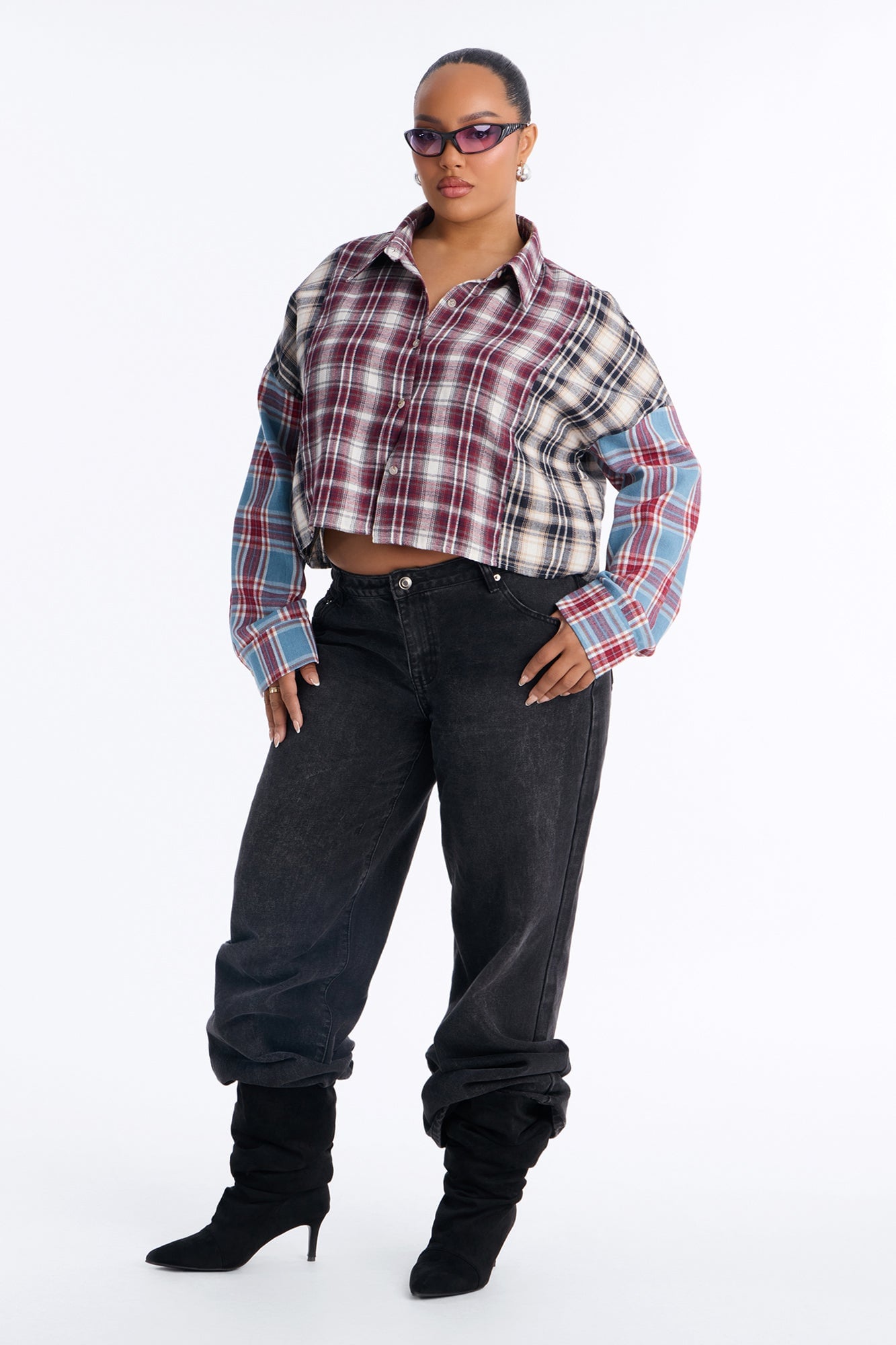 Bonfire Nights Flannel Shirt - Burgundy/combo image 2