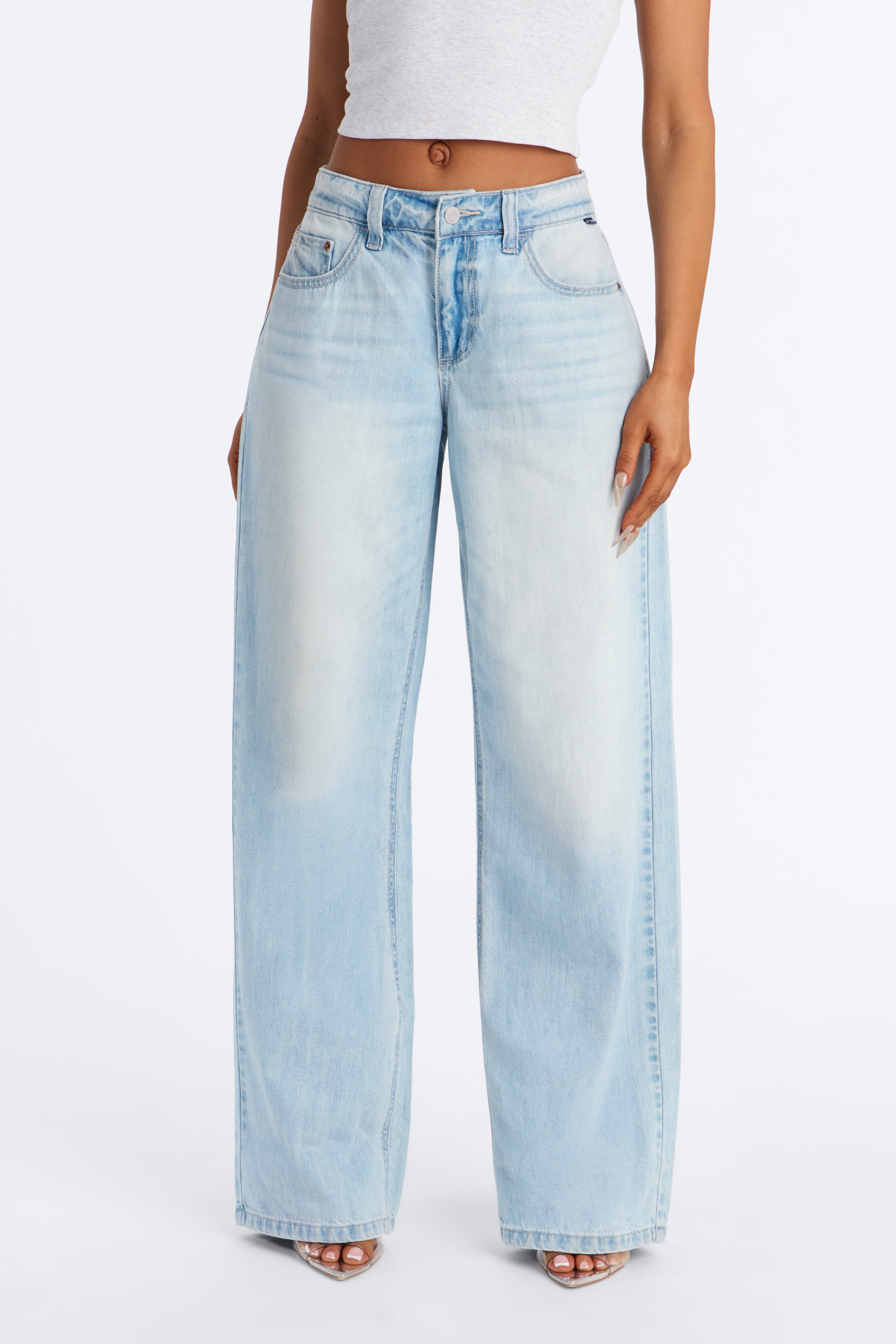 North Shore Baggy Jeans - Light Wash image 1