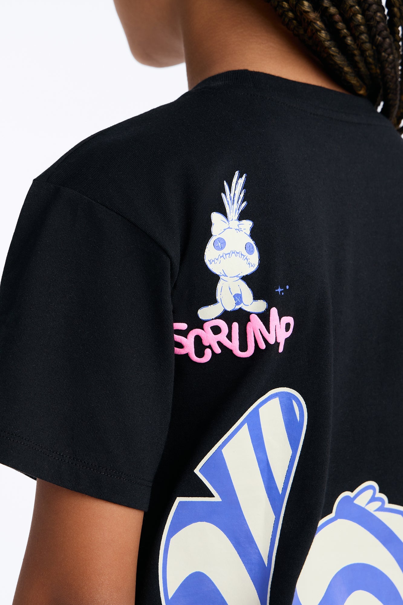 Mini Stitch Be Unique Front/Back Short Sleeve Tee - Black image 4