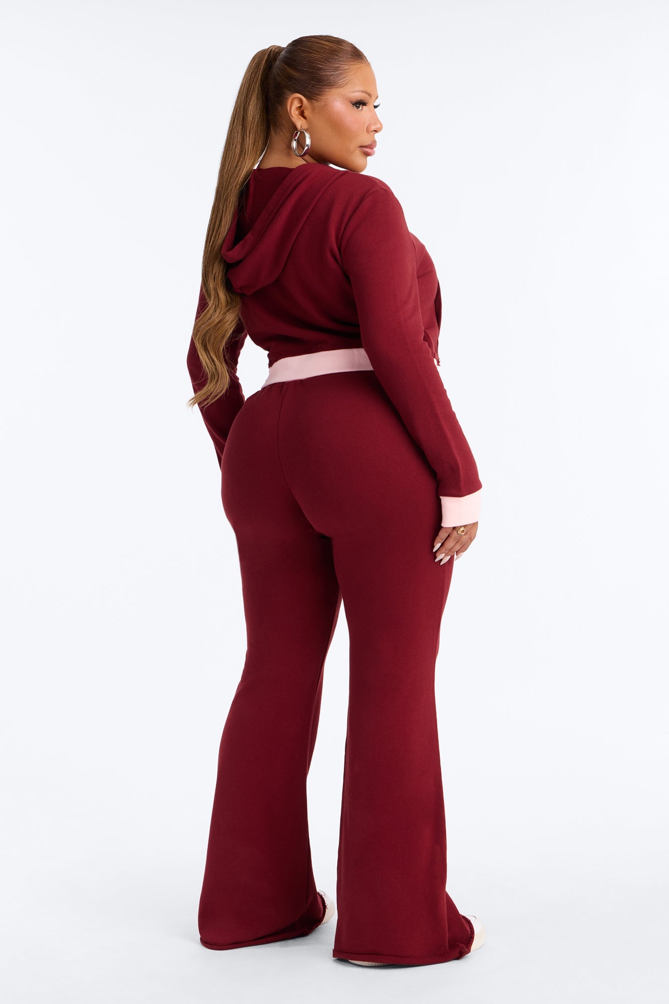 Keeping Up With Me Pant Set - Burgundy image 4