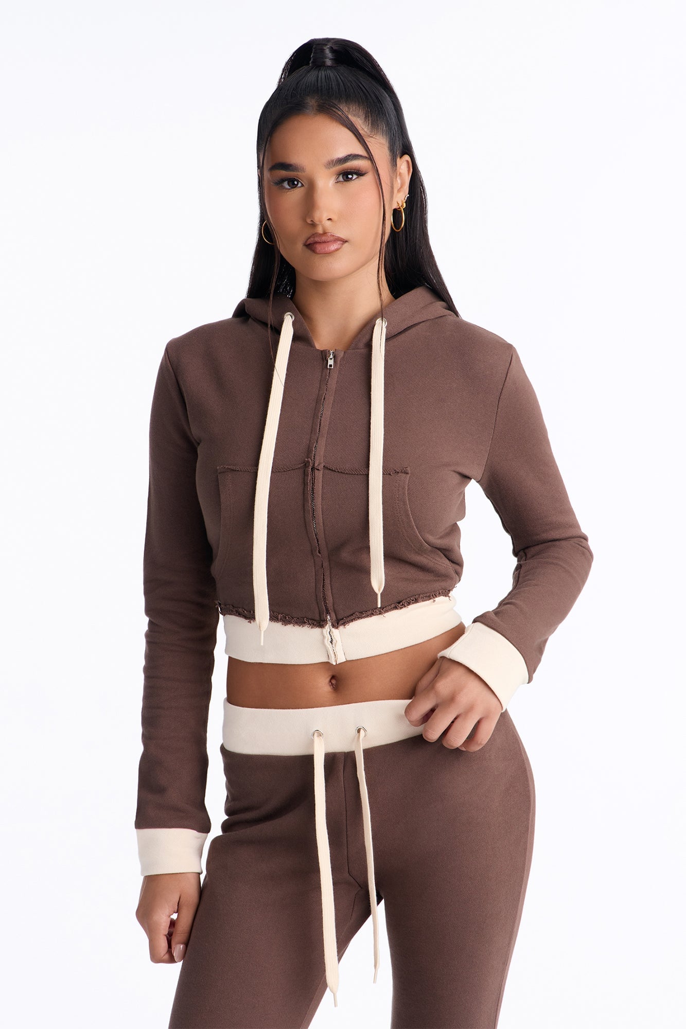 Keeping Up With Me Pant Set - Chocolate image 6
