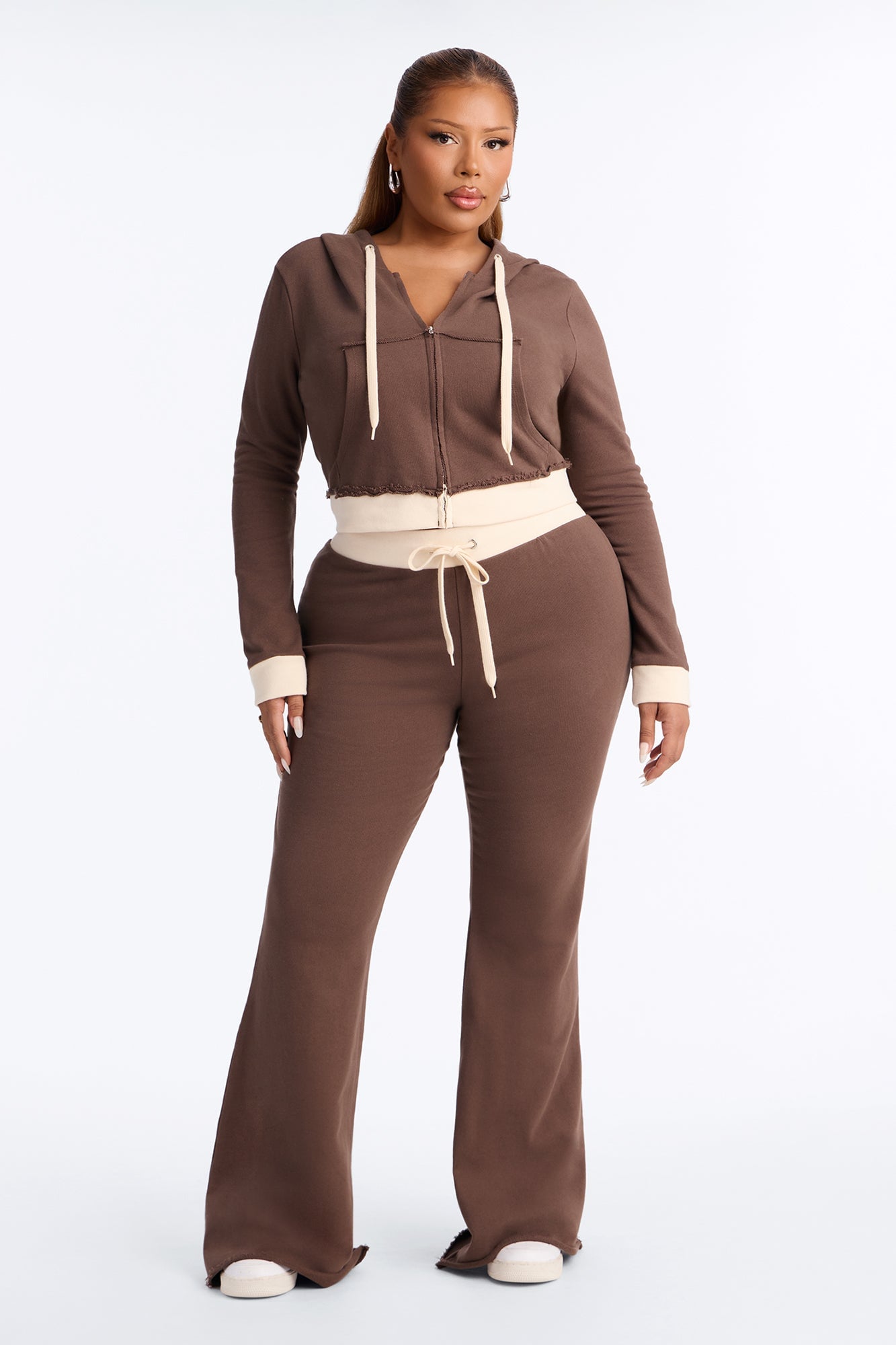 Keeping Up With Me Pant Set - Chocolate image 1