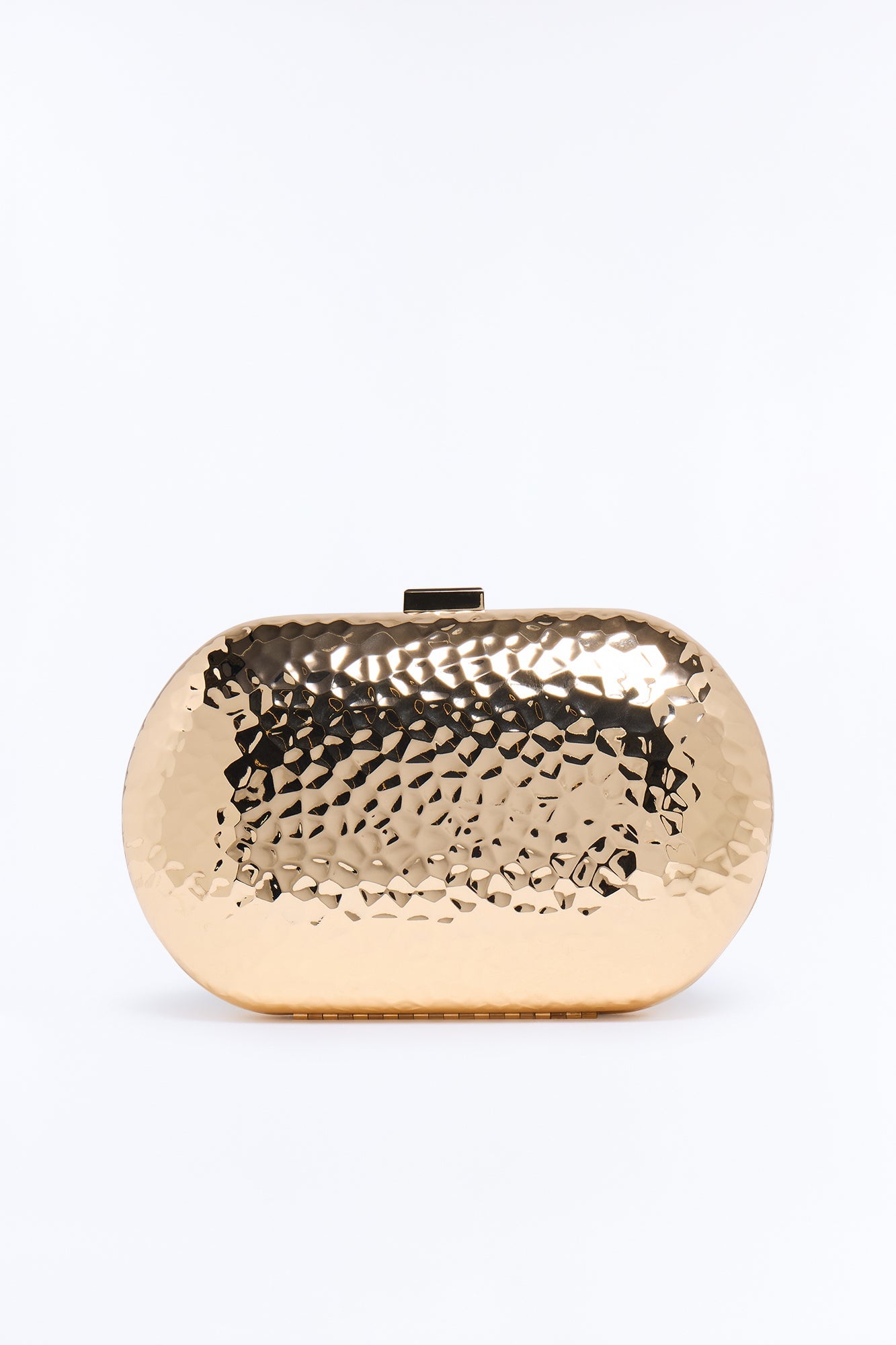 Forged Icon Metal Clutch Handbag - Gold image 4