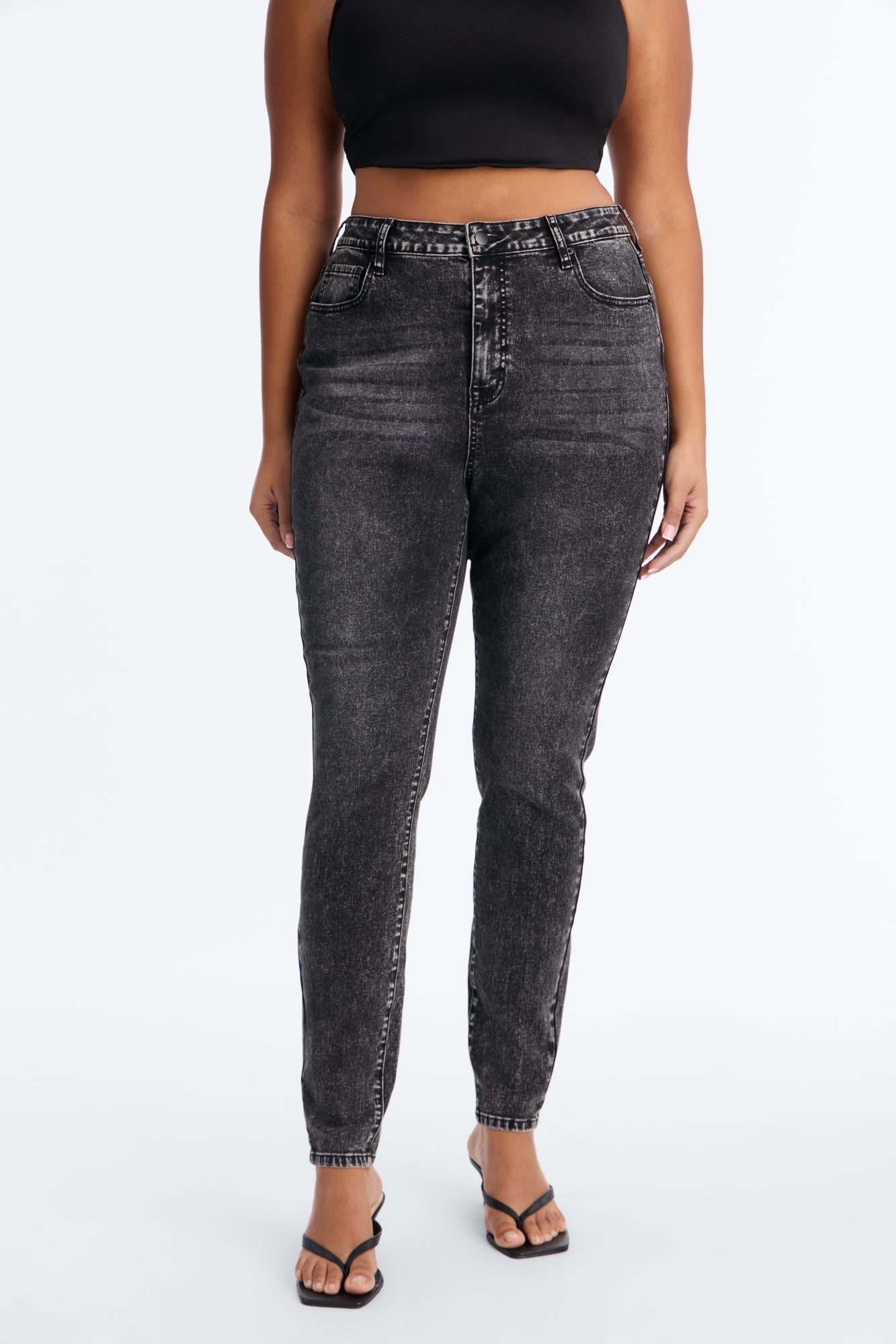 Tall San Diego Sculpting High Rise Stretch Skinny Jeans - Black image 5