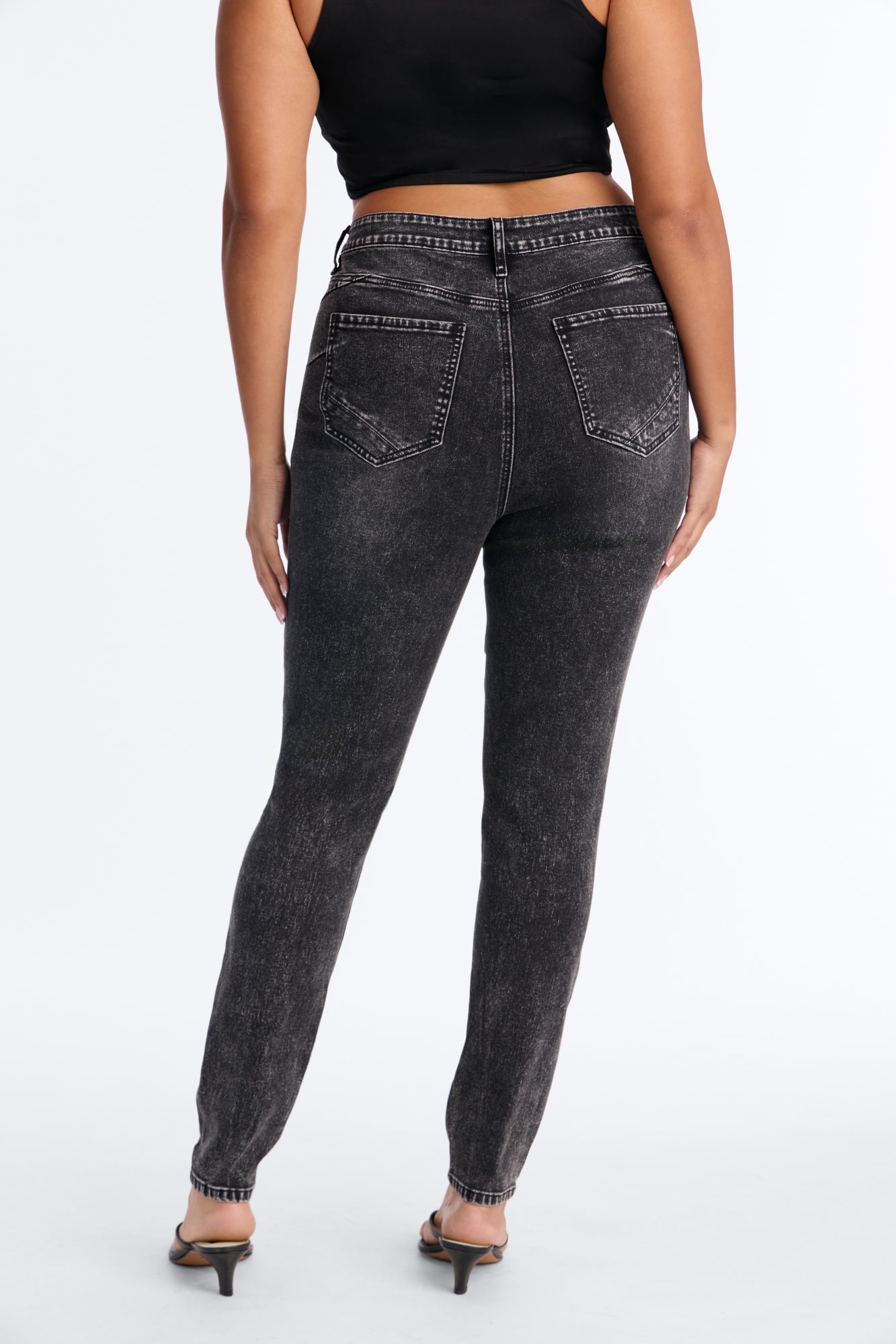 Tall San Diego Sculpting High Rise Stretch Skinny Jeans - Black image 6