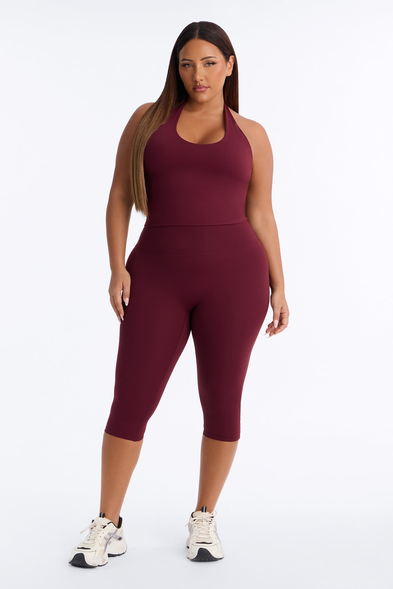 Reese Active Capri Set - Burgundy image 1