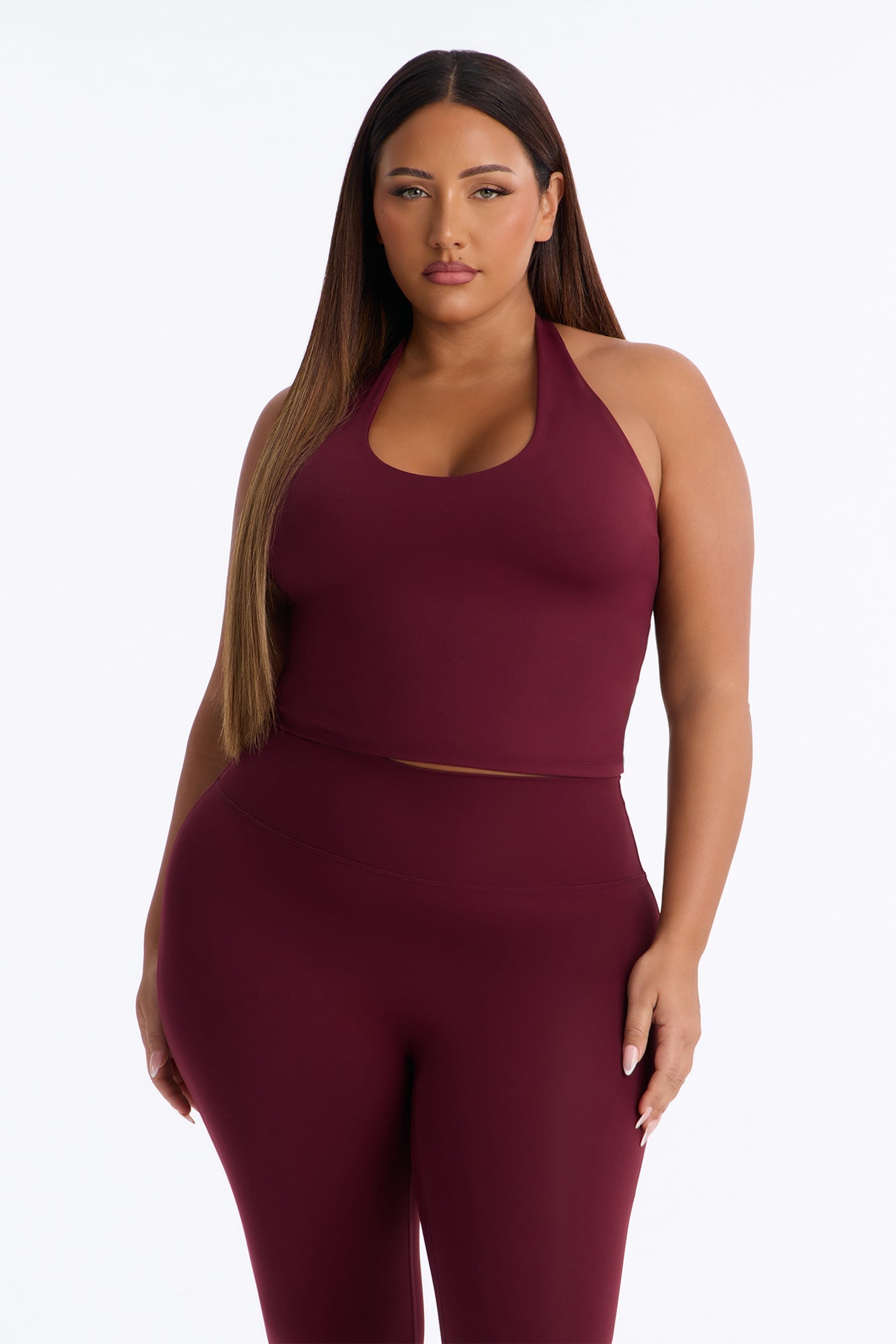 Reese Active Capri Set - Burgundy image 2