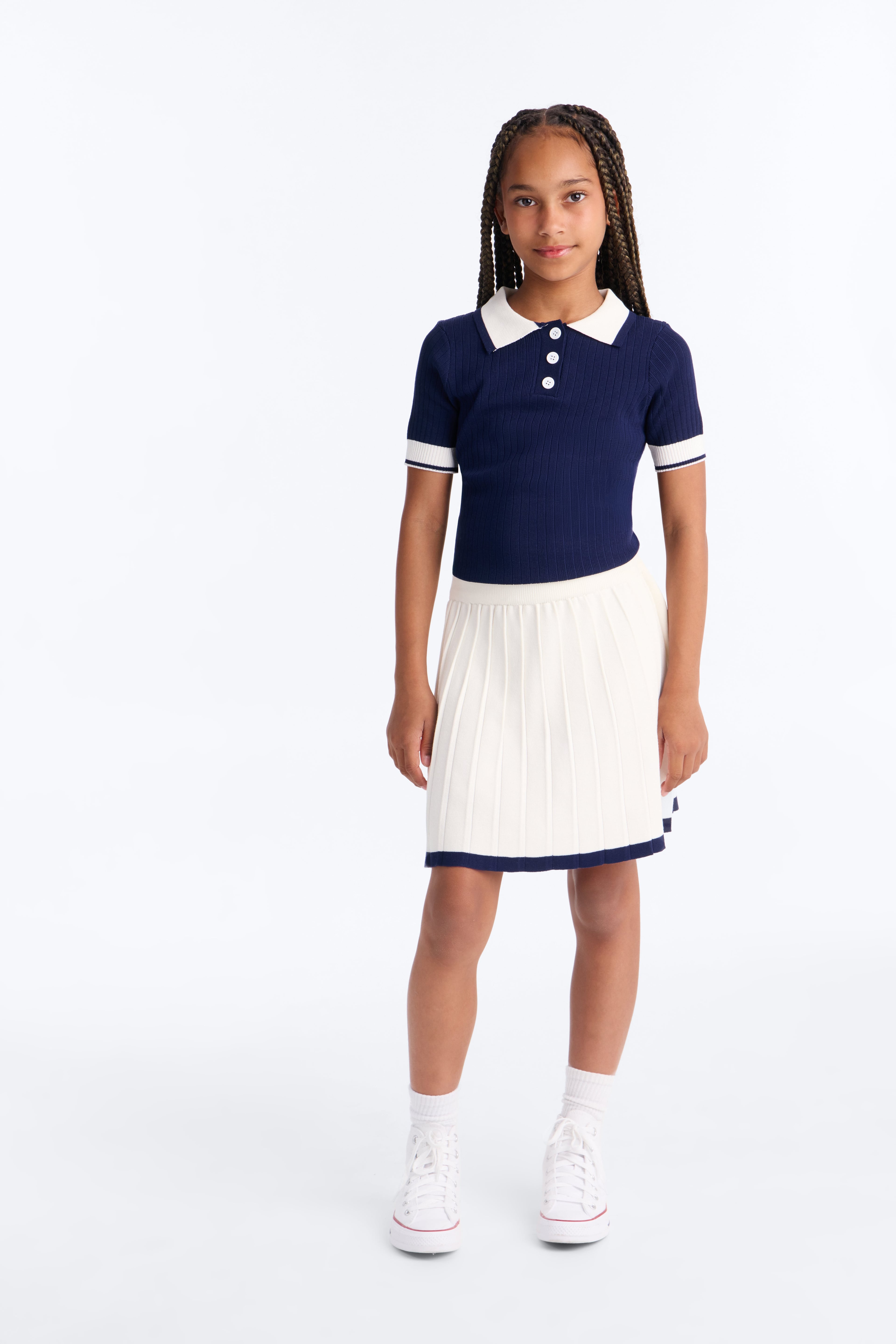 Mini Stick Around Skirt Set - Navy/combo image 1
