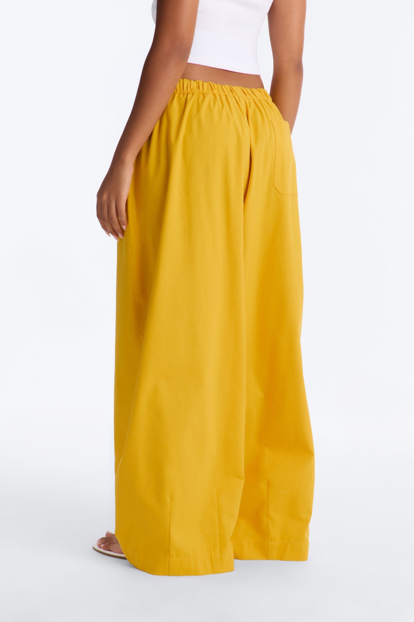 Brandi Low Rise Pull On Wide Leg Pant - Mustard image 8