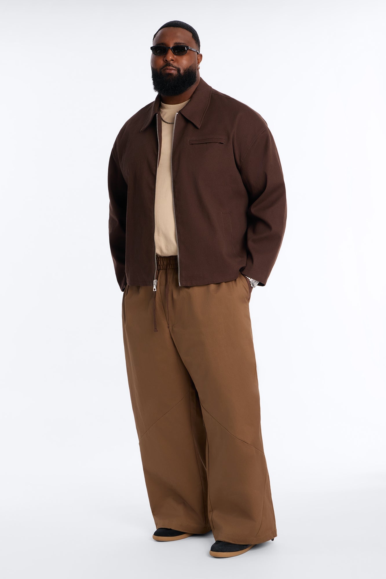 Bordeaux Cropped Chore Jacket - Brown image 2