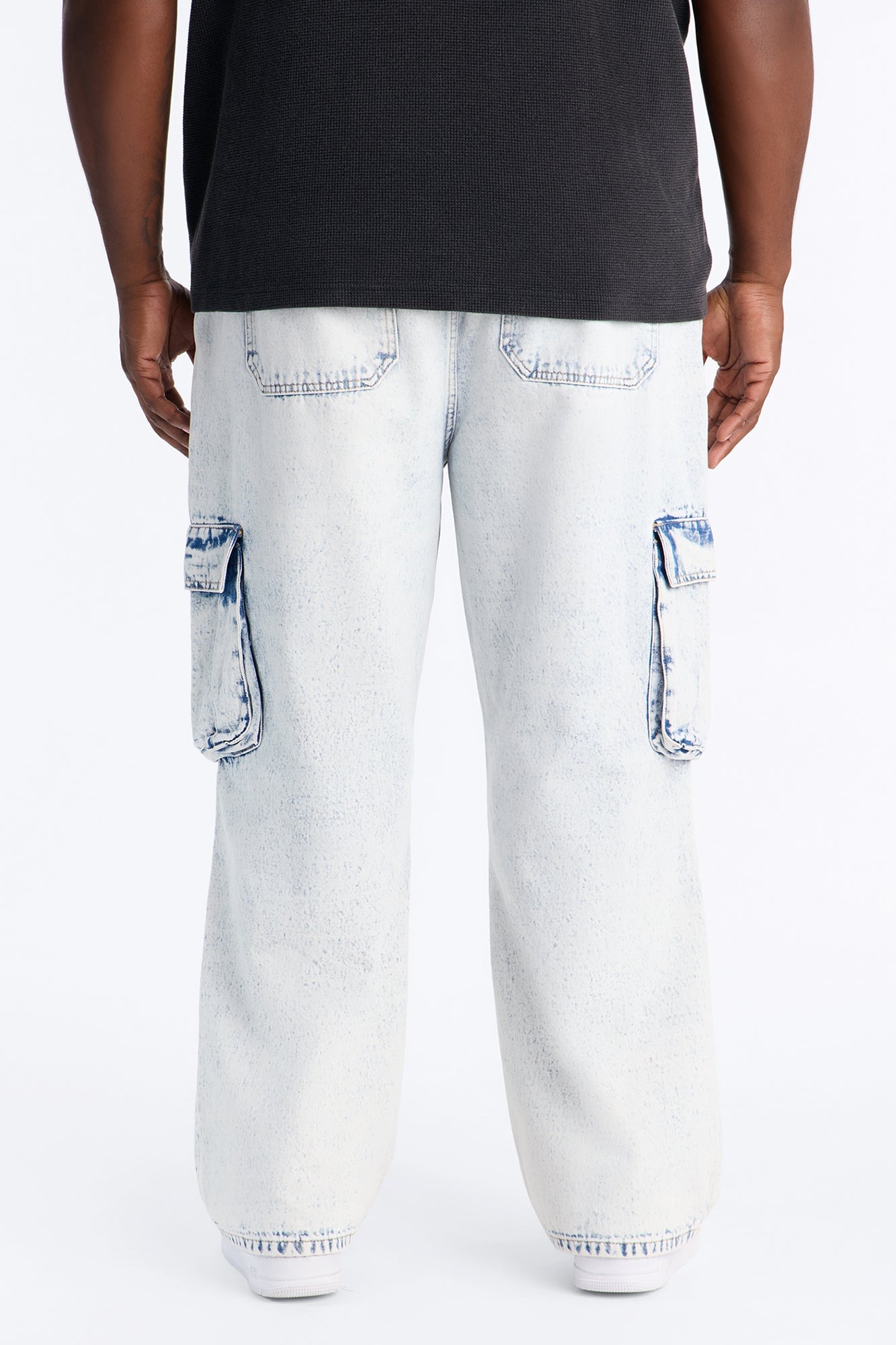 Micah Baggy Moto Jeans - Light Wash image 3