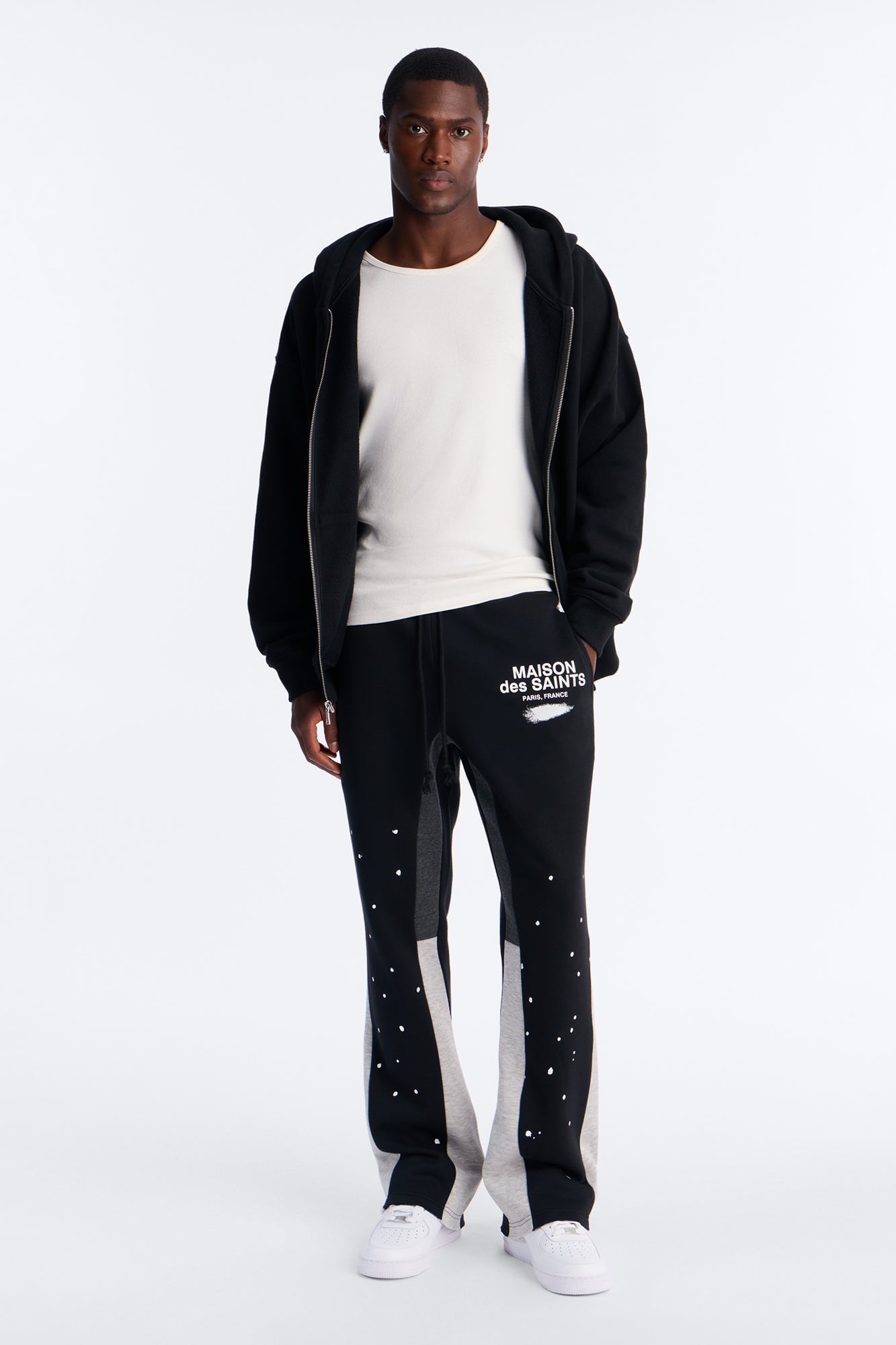 Tayson Maison Des Saints Skinny Flare Sweatpants - Black image 9