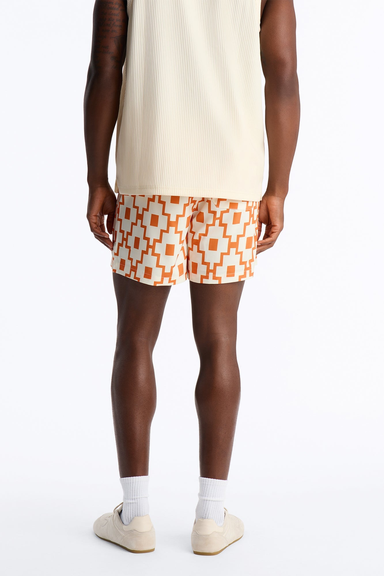 Mosaic Printed Swim Trunk 6″ - Orange/combo image 7