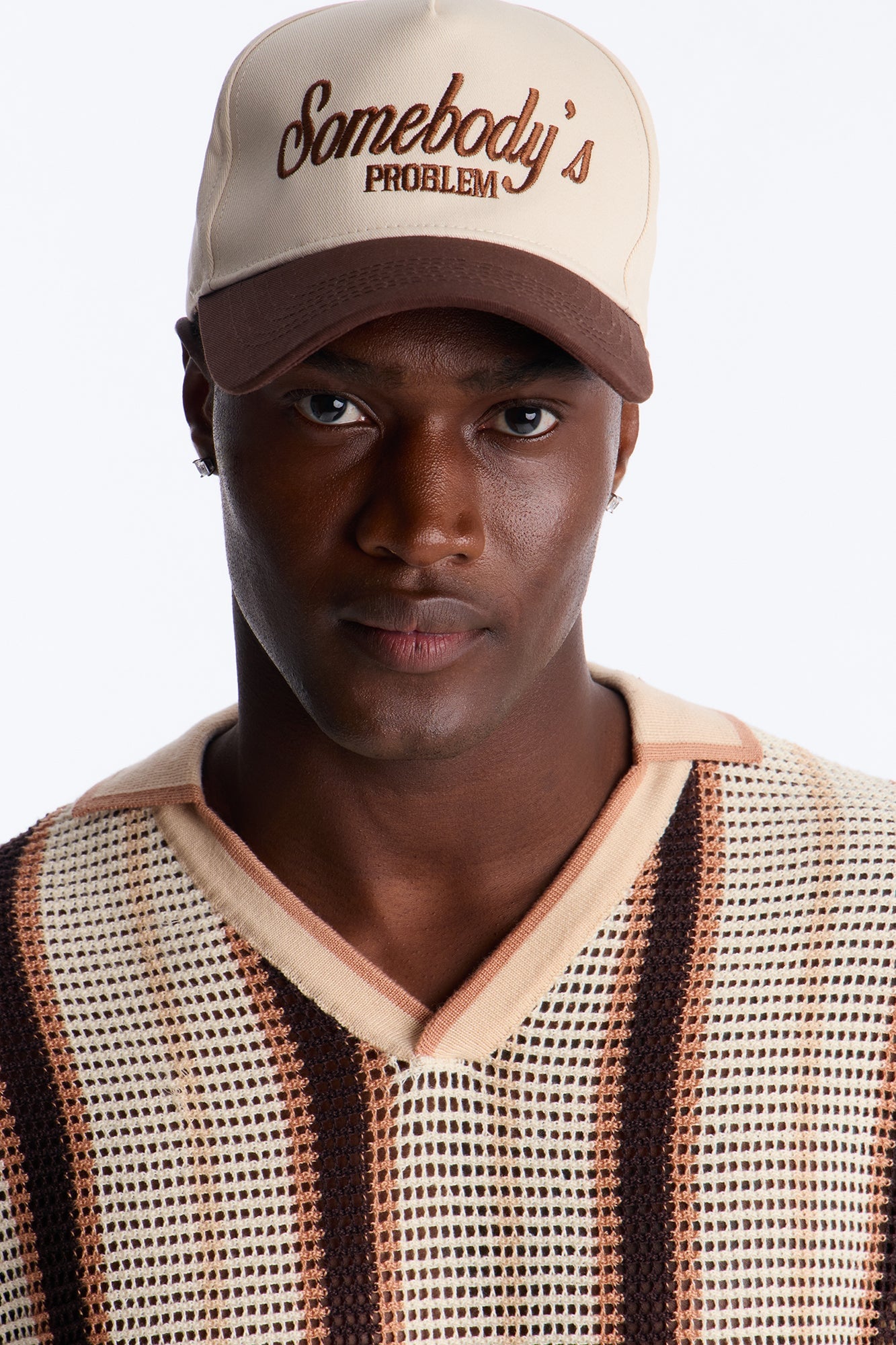 Somebody's Problem Structured Hat - Cream/combo image 2