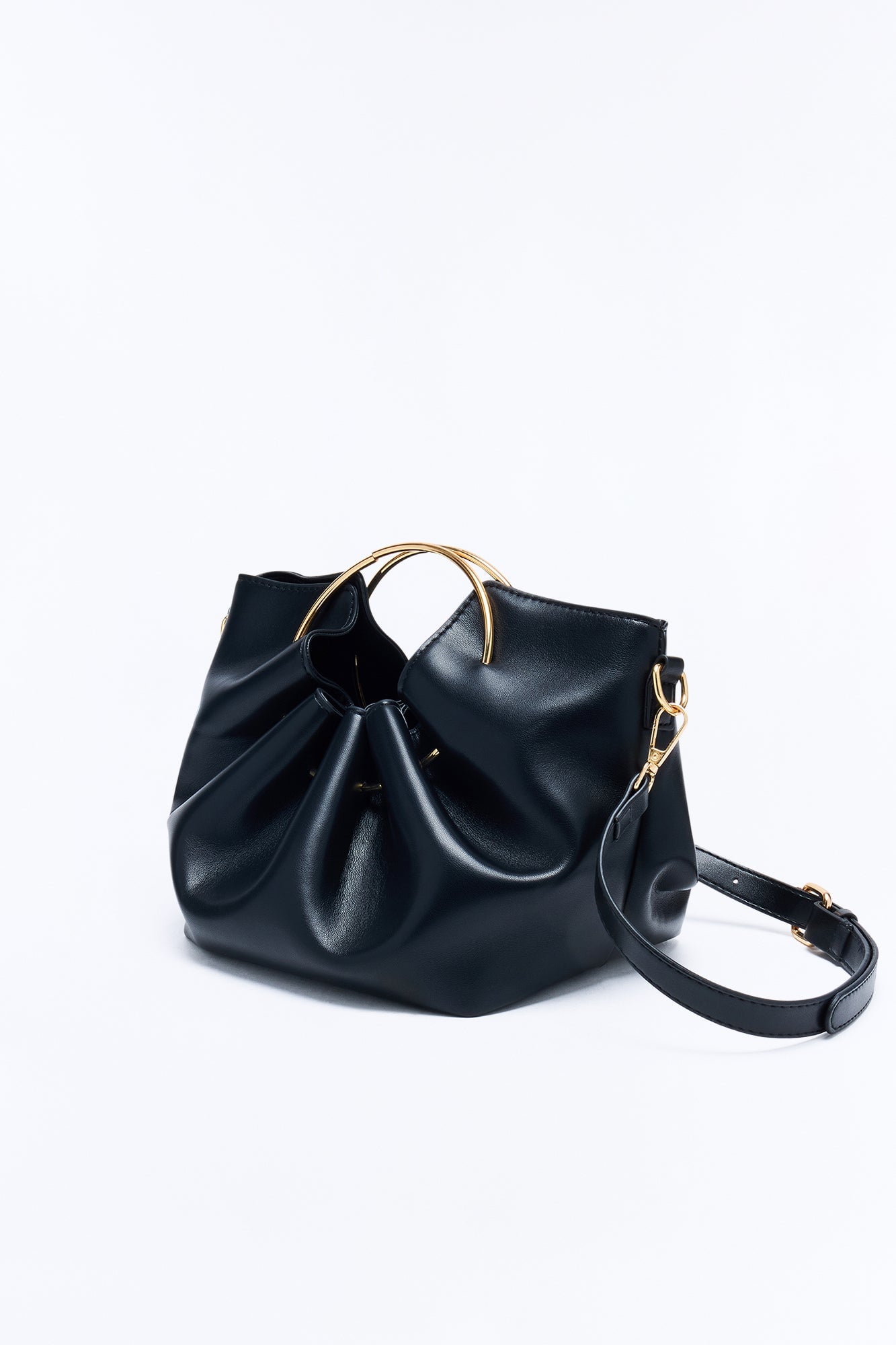 Stay On My Mind Faux Leather Satchel Handbag - Black image 3