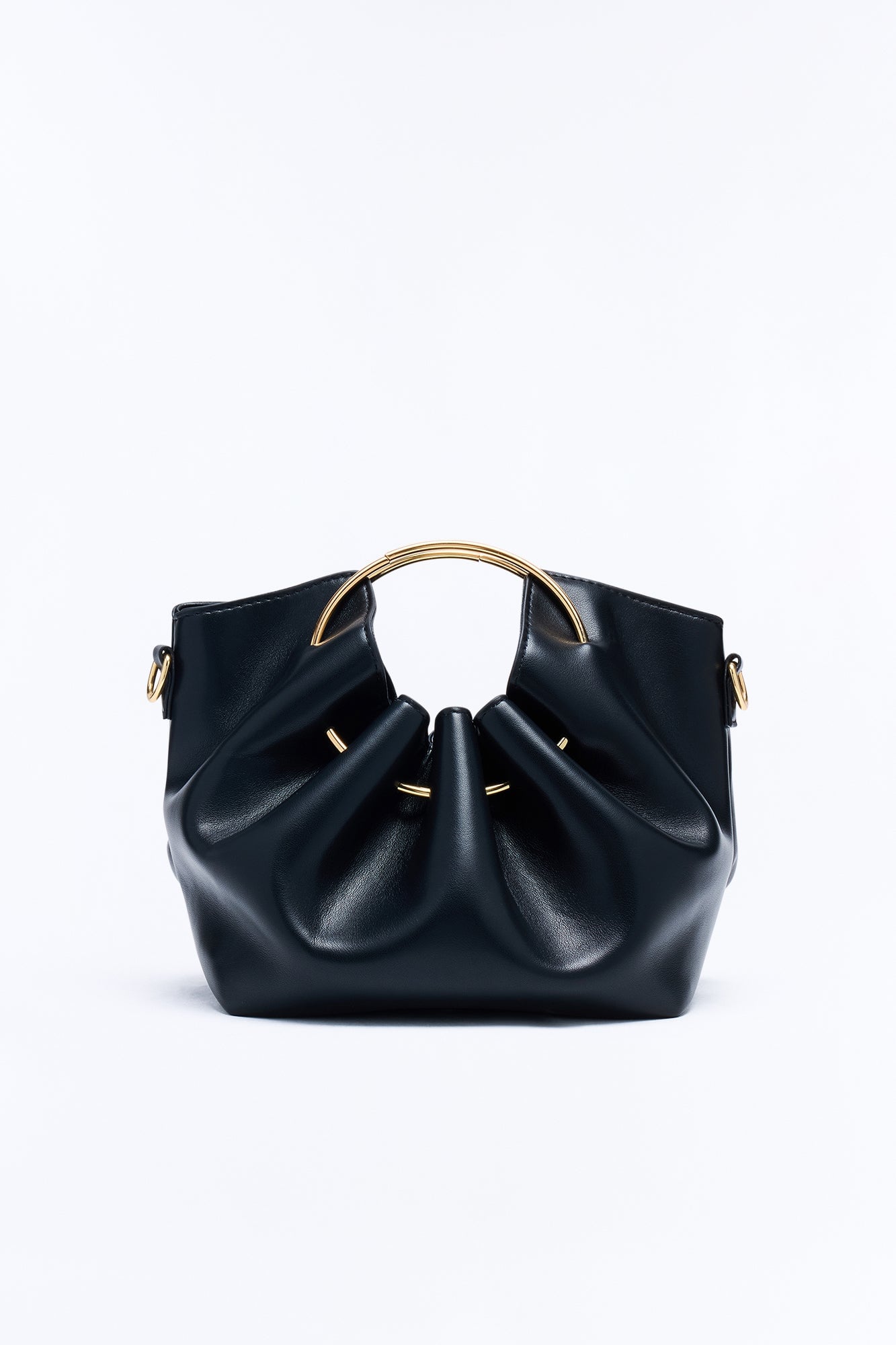 Stay On My Mind Faux Leather Satchel Handbag - Black image 4