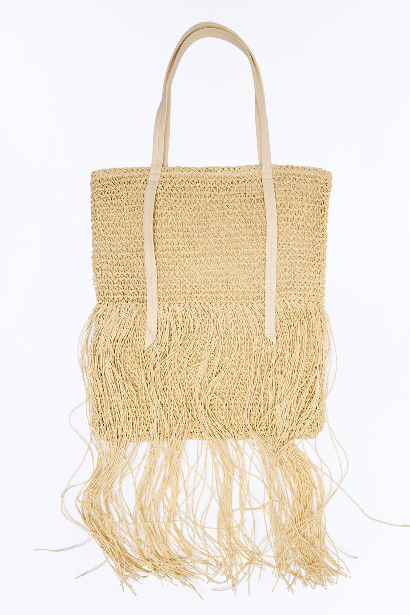 Summer In My Head Straw Tote Handbag - Natural image 3
