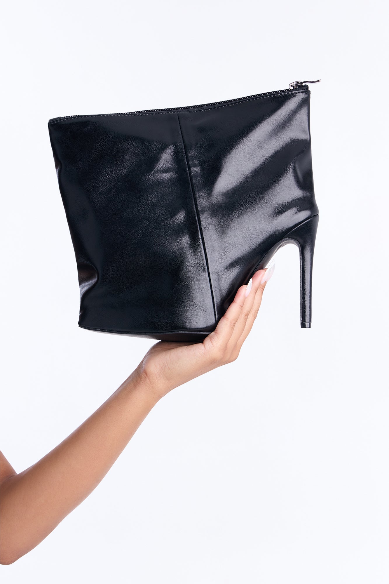 Sole Mate Faux Leather Clutch - Black image 3