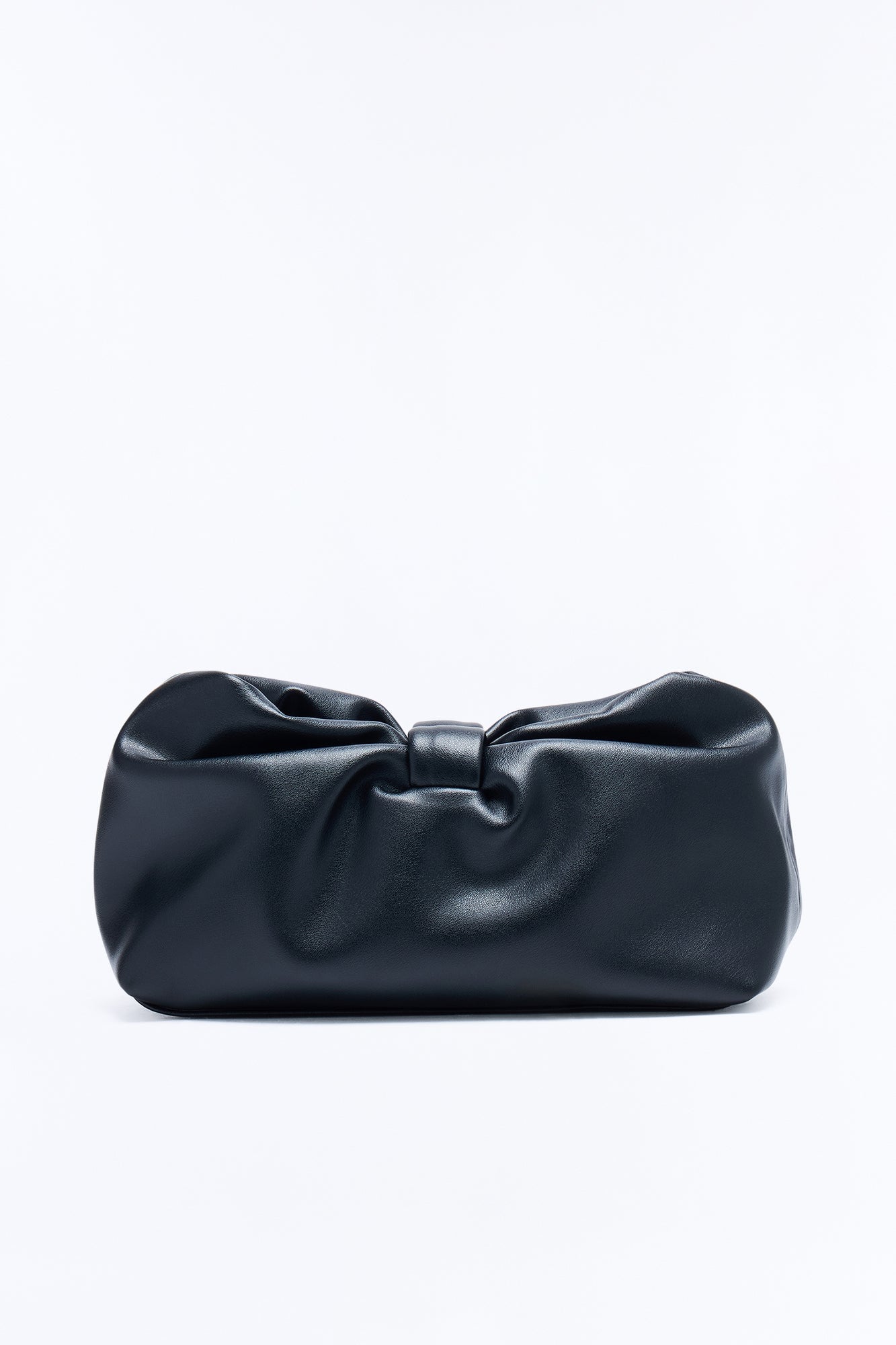 Main Character Feeling Faux Leather Clutch Handbag - Black image 4
