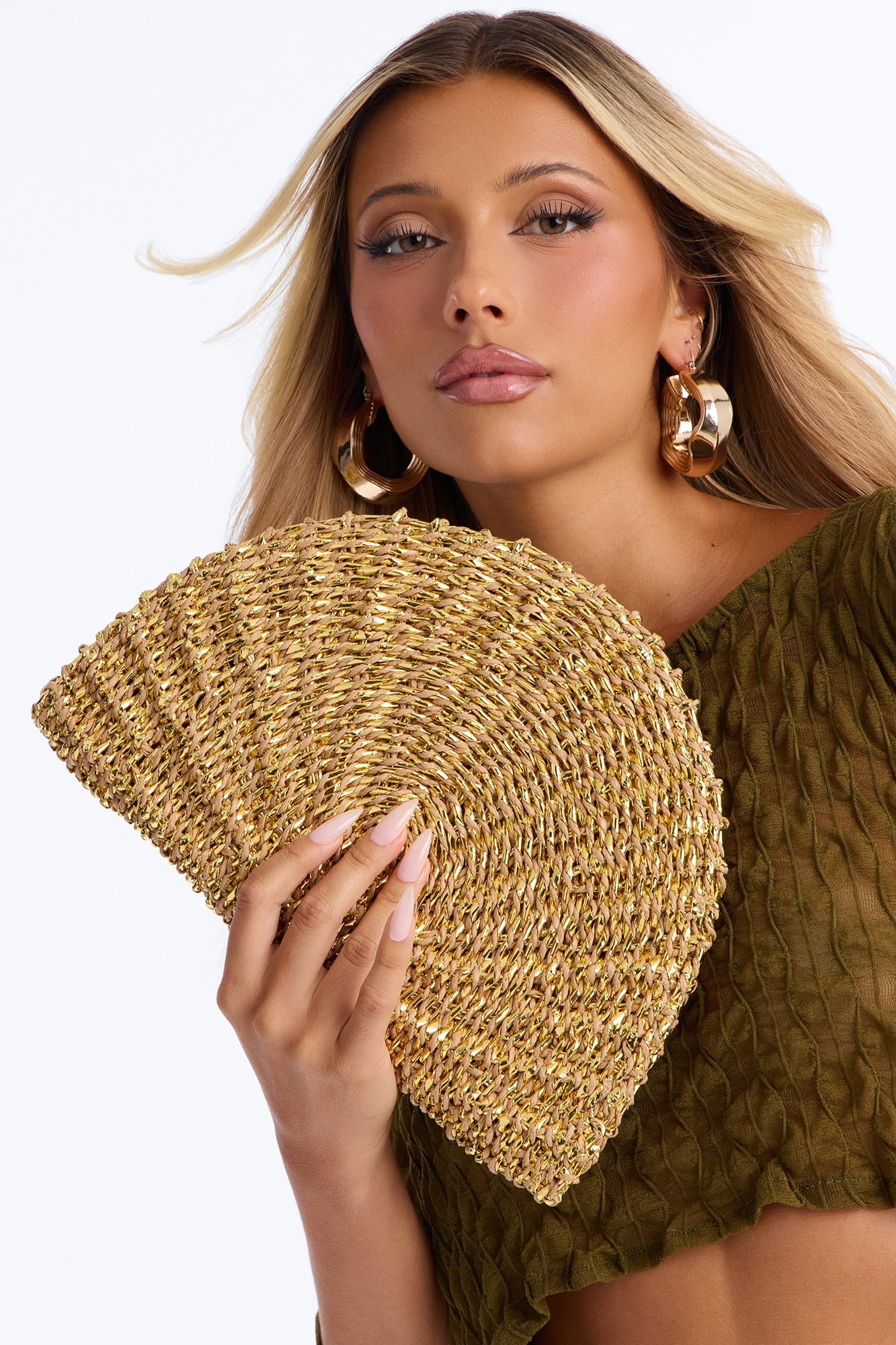 Straw Some Shine Clutch - Natural/Combo image 2