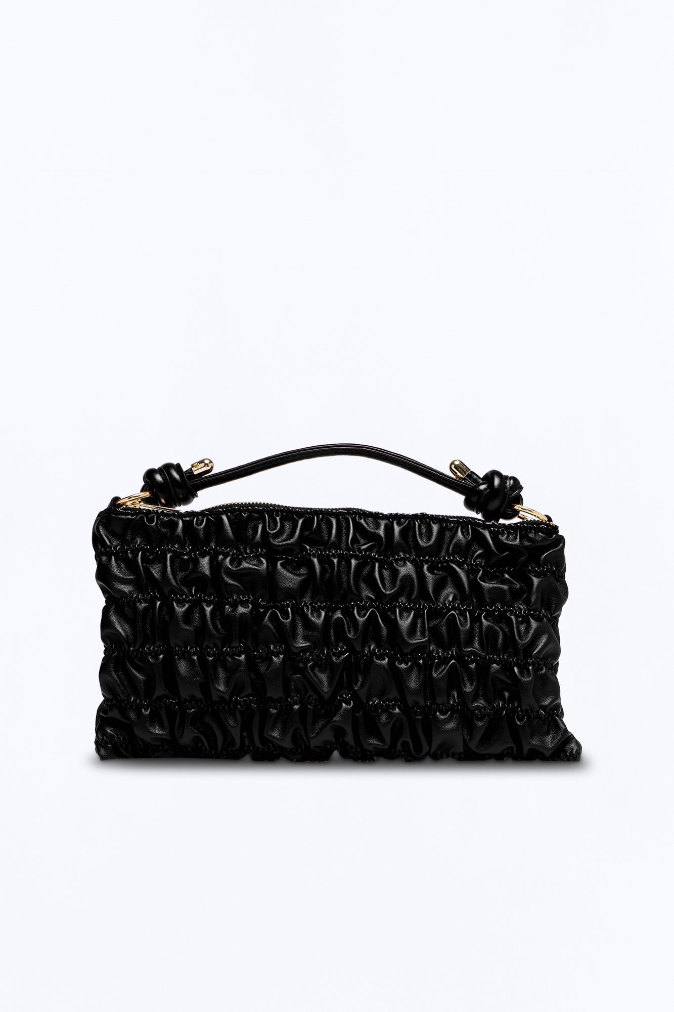 Stitch Please Faux Leather Shoulder Handbag - Black image 4