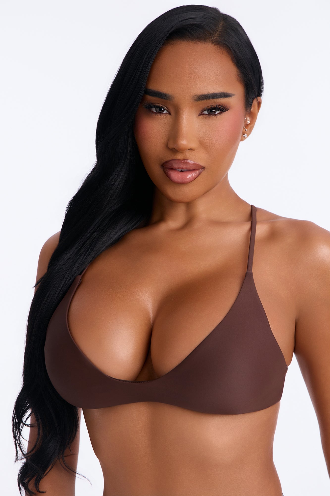 Maui Mix And Match Scoop Bralette Bikini Top - Chocolate image 4