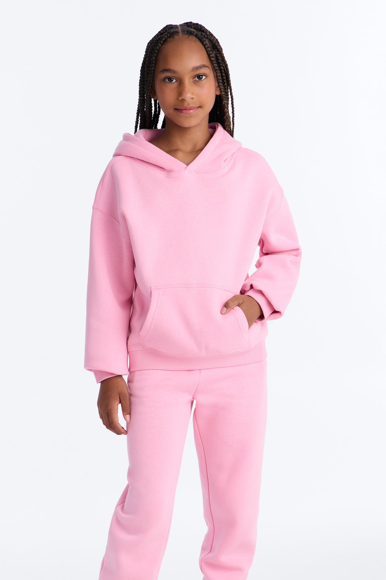 Mini Stole Your Toys Fleece Jogger Set - Pink image 2