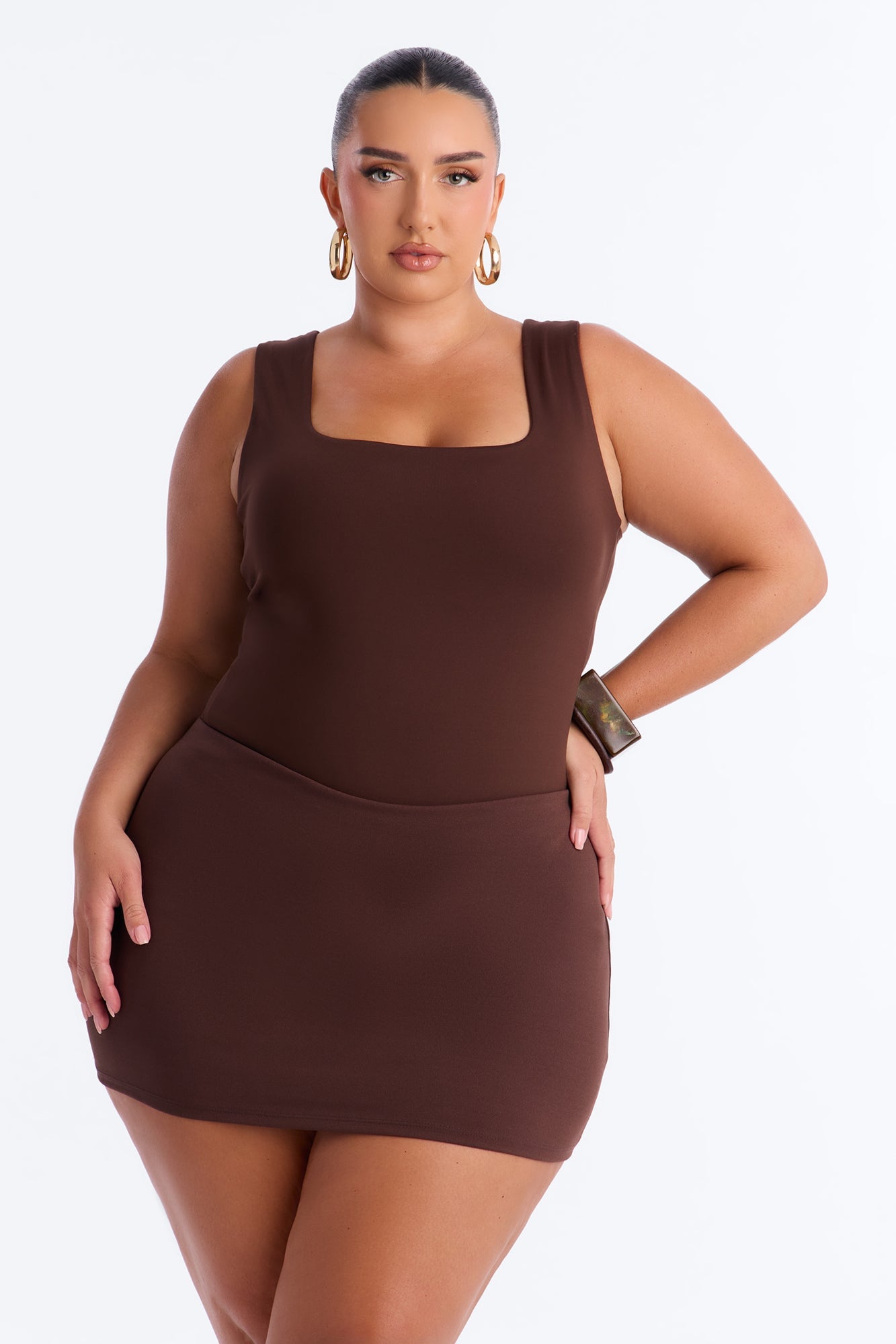 Adriana Smooth Fit Bodysuit - Brown image 1
