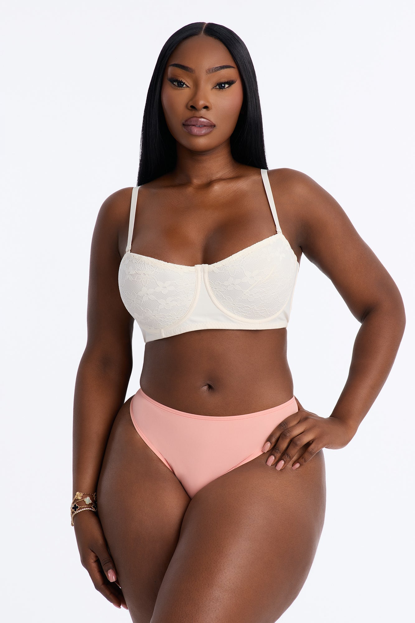 Dress Microfiber Dipped Thong Panty - Rose image 1