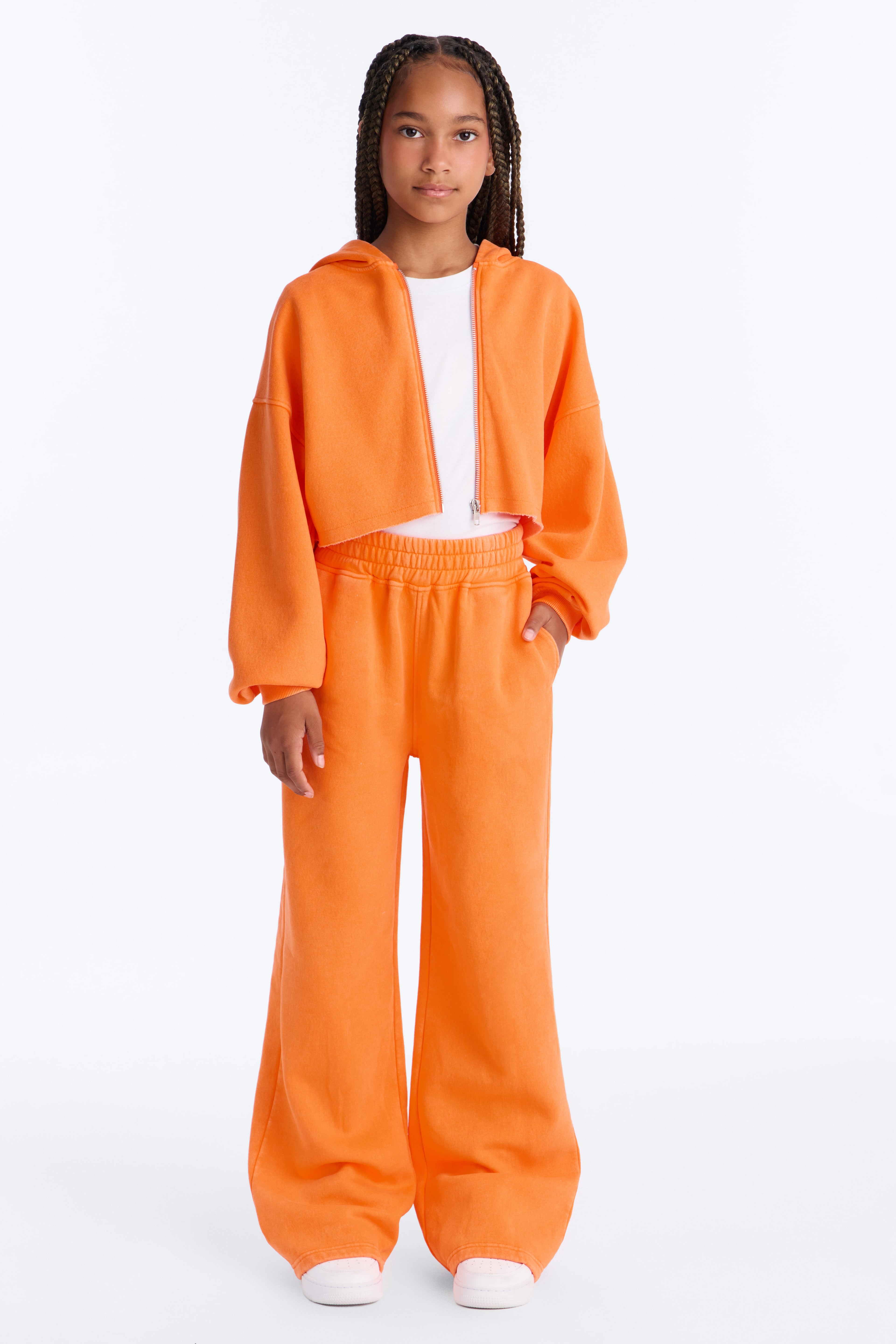 Mini On The Go Fleece Pant Set II - Orange image 1