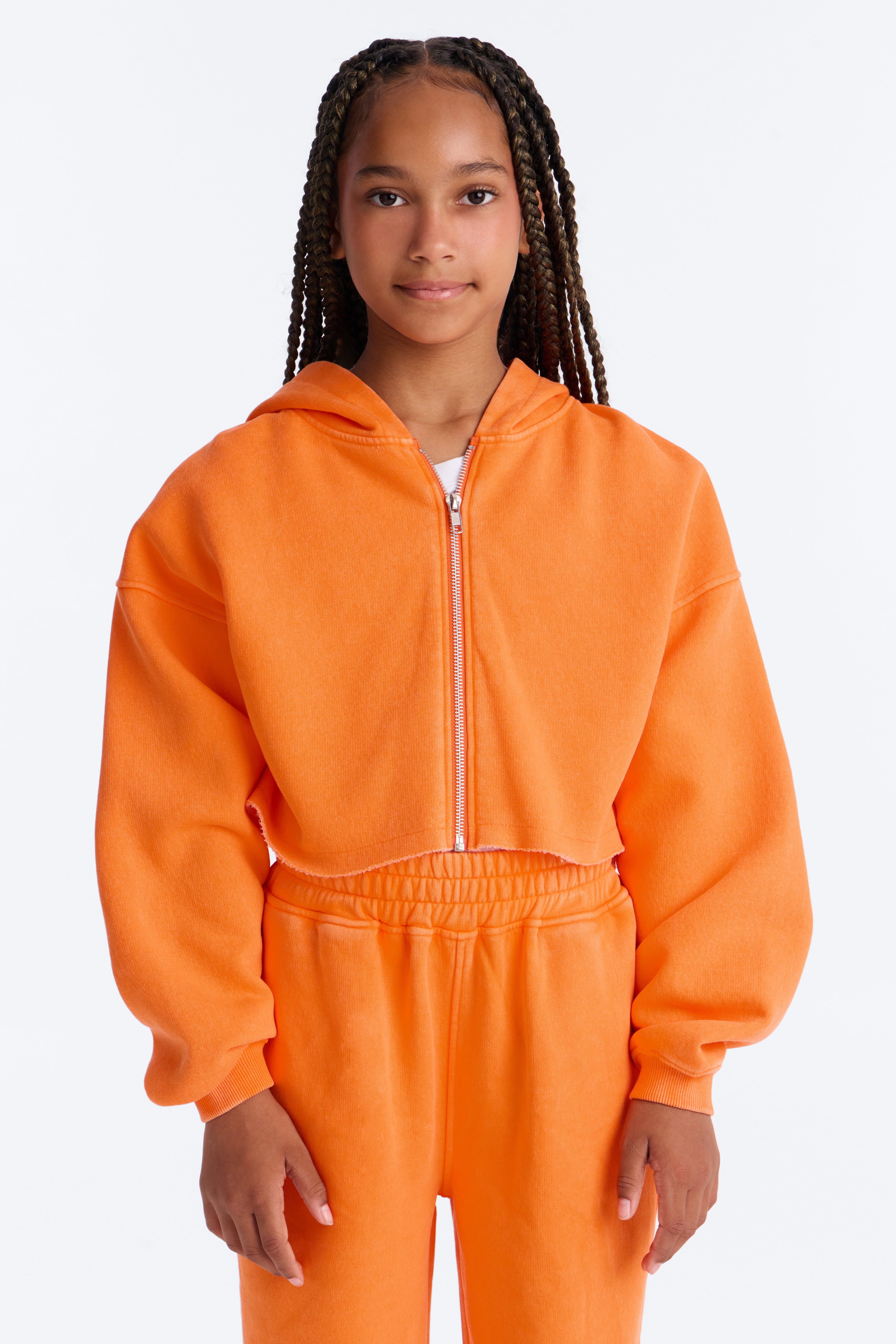 Mini On The Go Fleece Pant Set II - Orange image 2