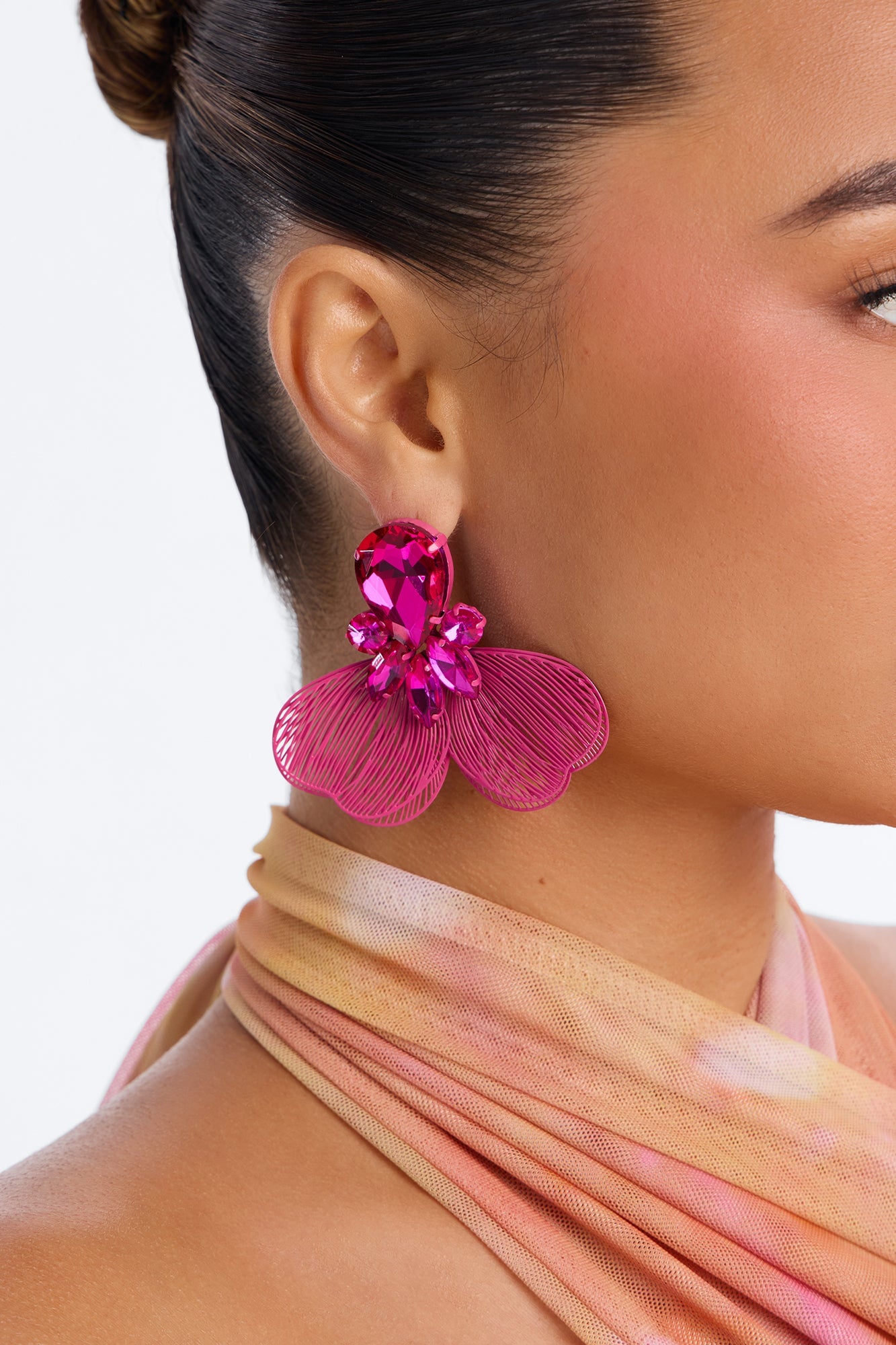 Sparked Moments Drop Earrings - Pink image 2