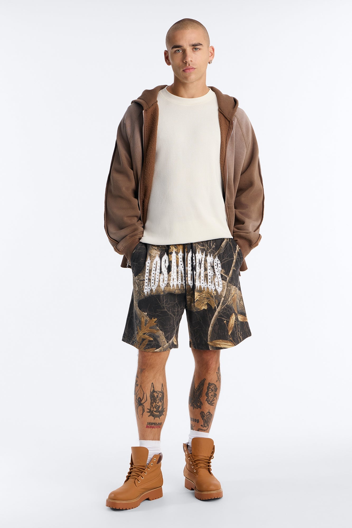 Real Tree Shadow Los Angeles Rhinestone Sweatshort - Camouflage image 6