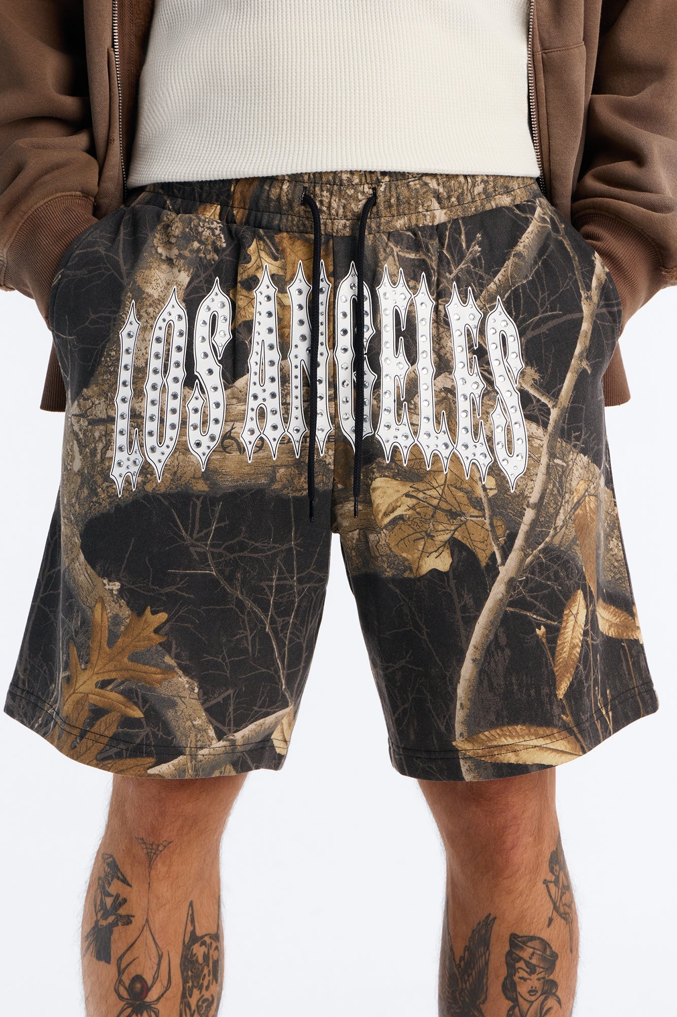 Real Tree Shadow Los Angeles Rhinestone Sweatshort - Camouflage image 7