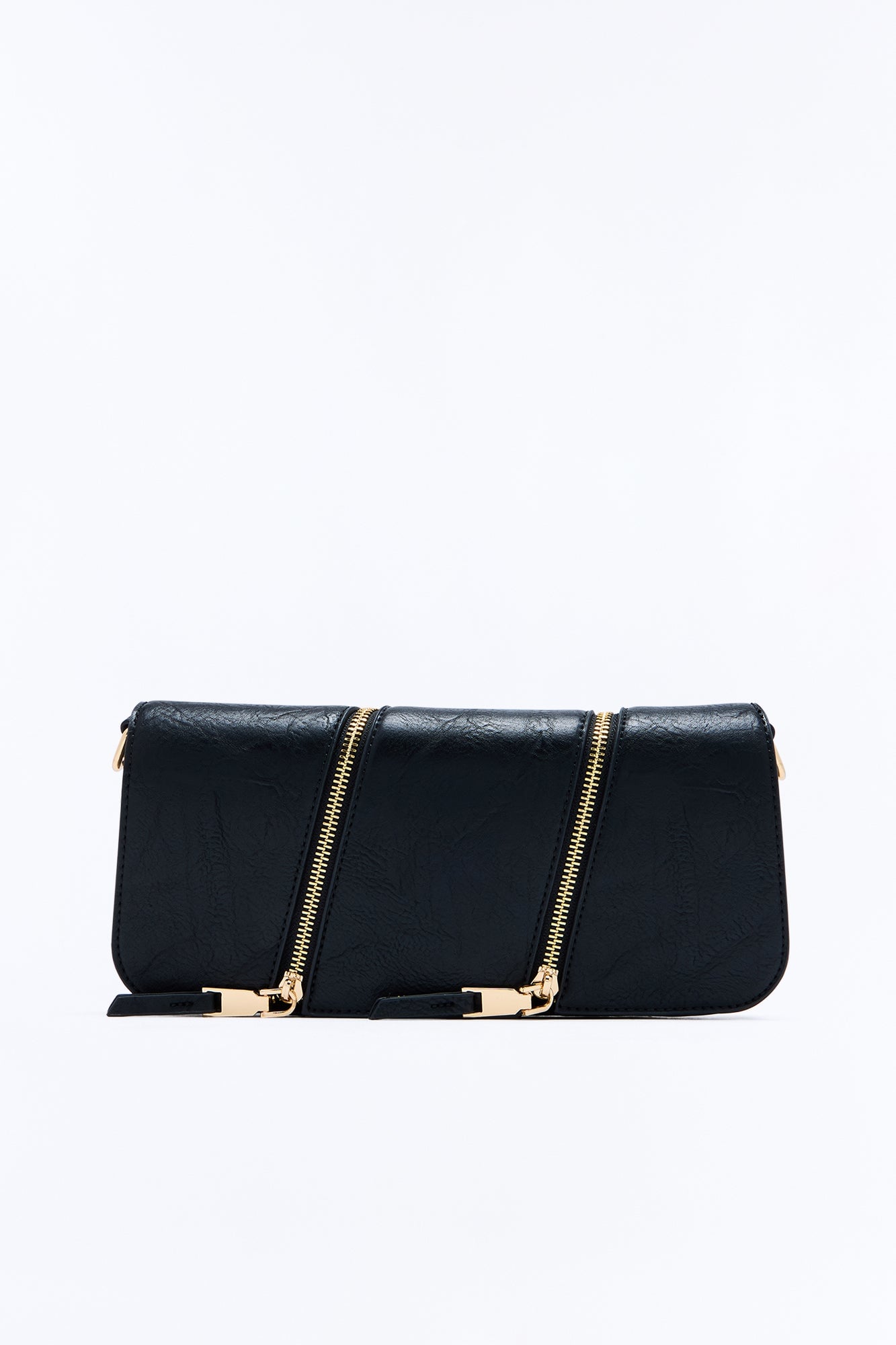 Just Zip It Faux Leather Crossbody Handbag - Black image 4